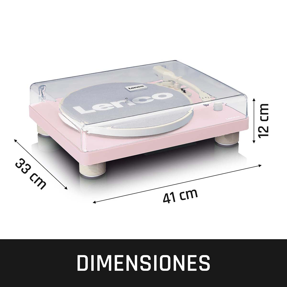 Turntable with built-in speakers USB Encoding Pink