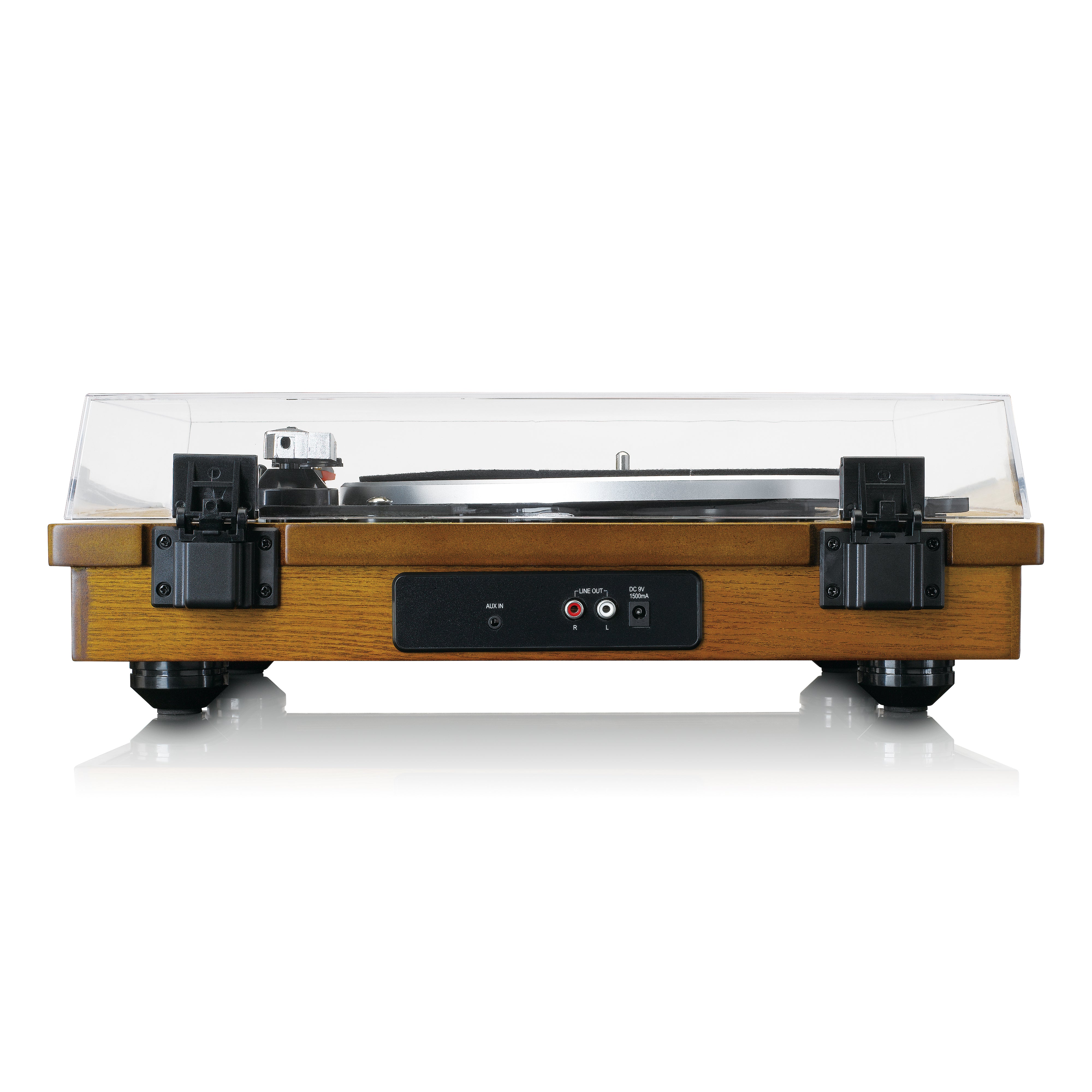 Plattenspieler mit Bluetooth®, USB-MP3-Encoder, Lautsprecher Holz