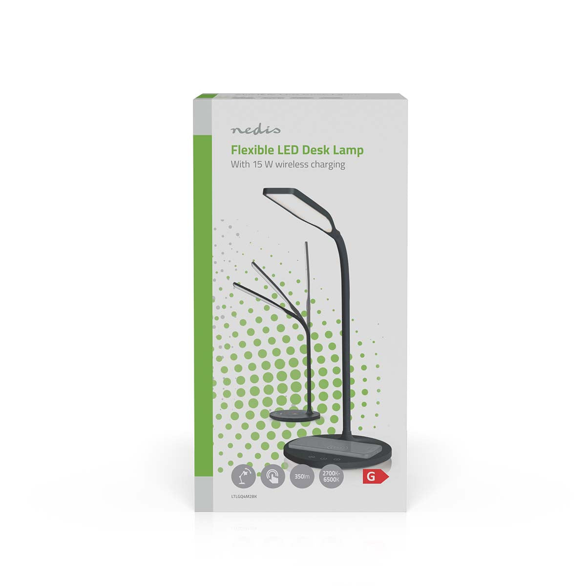 LED-Lampe mit Wireless-Ladegerät | DimmSchalter | LED / Qi | 15 W | mit Dimmung | Kaltweiss / Naturweiss / Warmweiss | 2700 - 6500 K