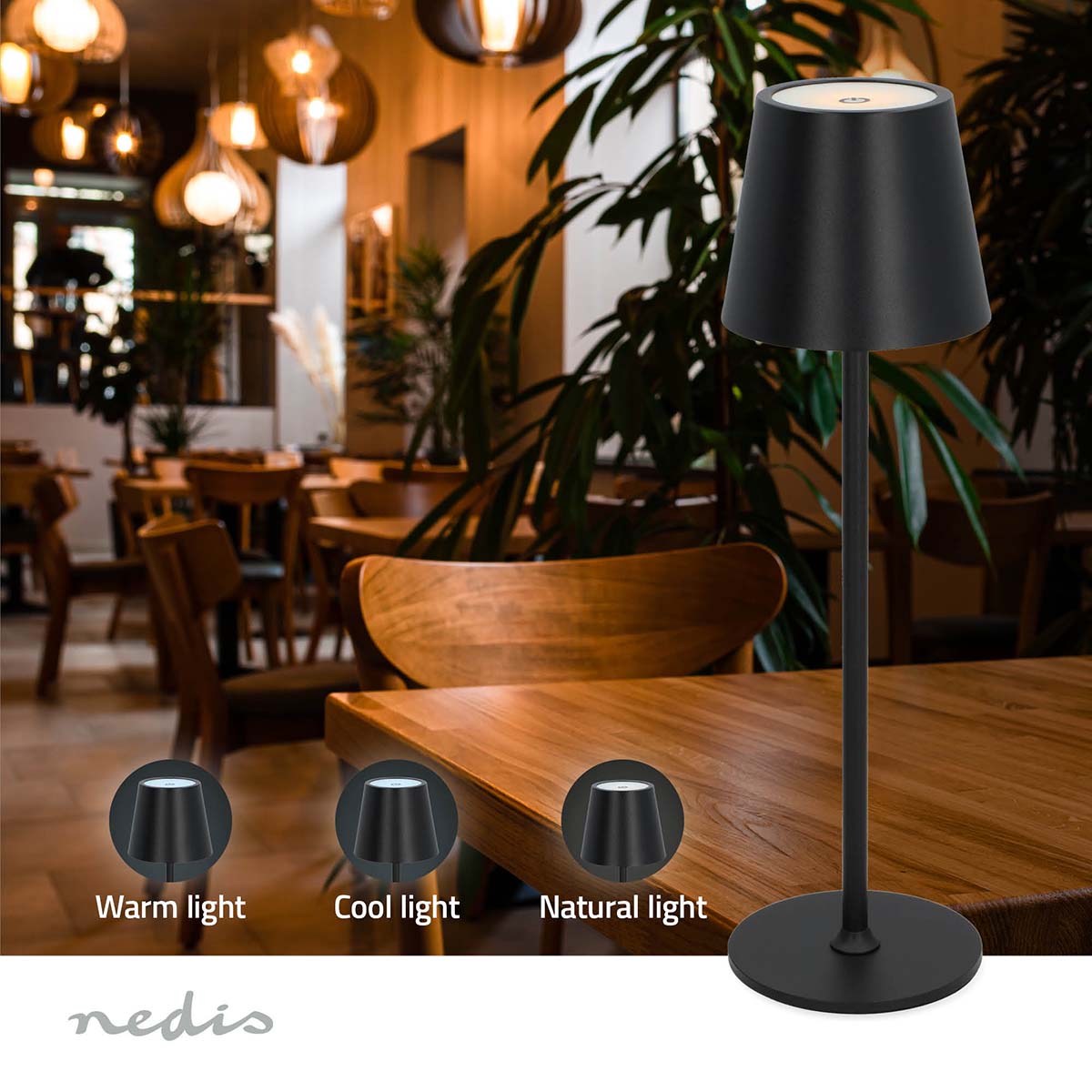 LED Tischleuchte | LED | 1.8 W | 150 lm | 3000 - 6000 K | Schwarz