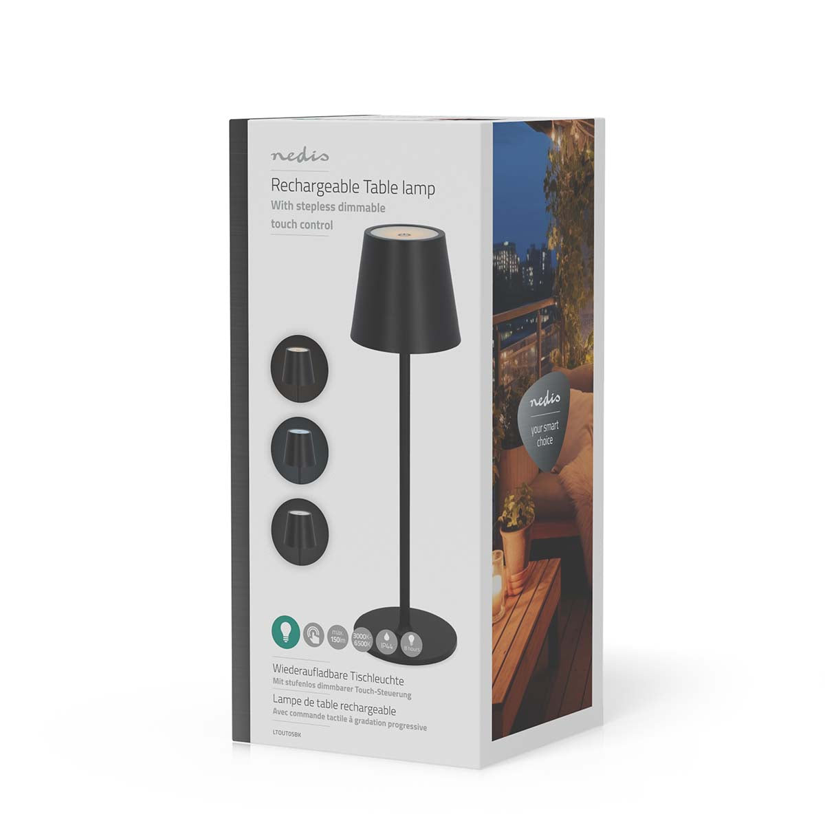 LED Tischleuchte | LED | 1.8 W | 150 lm | 3000 - 6000 K | Schwarz