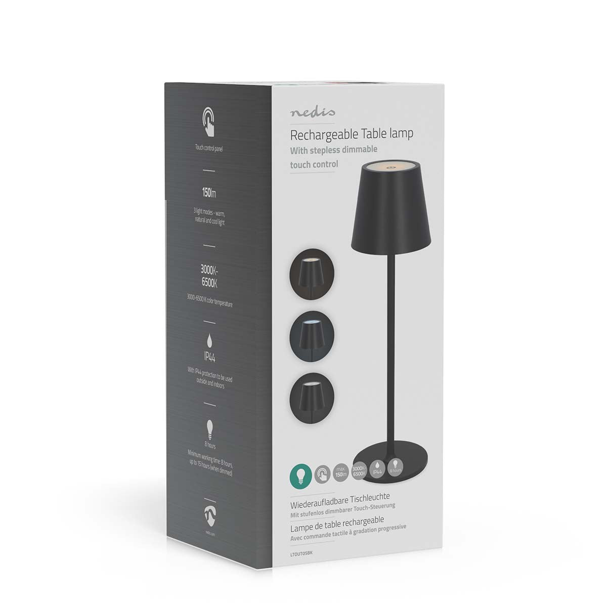 LED Tischleuchte | LED | 1.8 W | 150 lm | 3000 - 6000 K | Schwarz