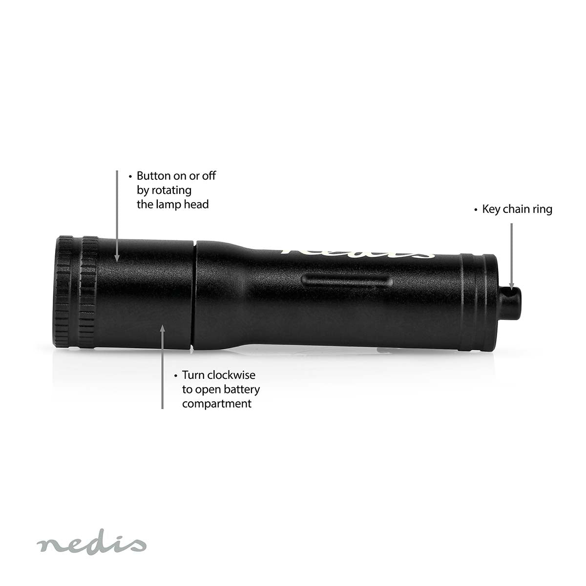 LED-Taschenlampe | Batteriebetrieben | 1.5 V DC | 3 W | 1x AAA/LR03 | Nennlichtstrom: 100 lm | Lichtbereich: 35 m | Strahlungswinkel: 10 °