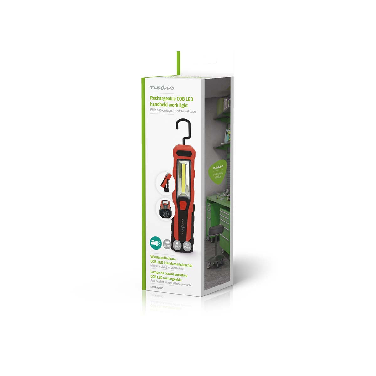 Arbeitsleuchte | 4 W | Batteriebetrieben | 5 V DC | N/A | Wiederaufladbar | Lichtdauer: 5 h | 300 lm | Lichtbereich: 20 m