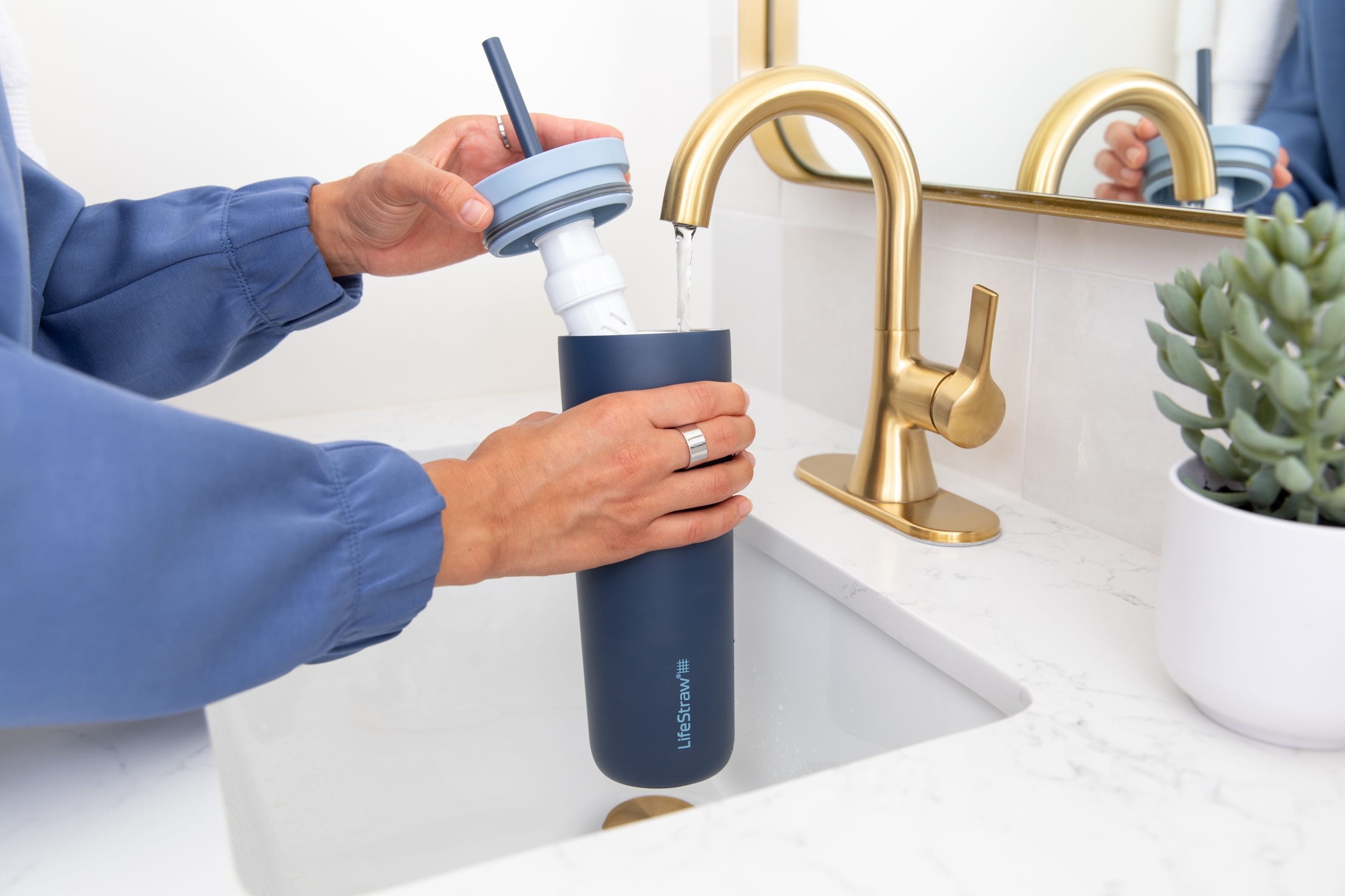 LifeStraw Go Steel Tumbler 500ml (cactus green)