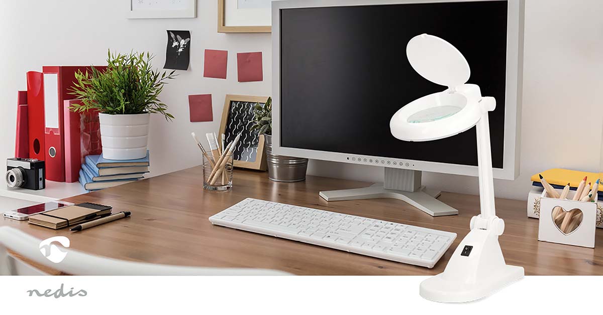 Lupenleuchte | Linsenstärke: 3 - 12 Dioptrien | 6500 K | 6 W | 400 lm | Weiss