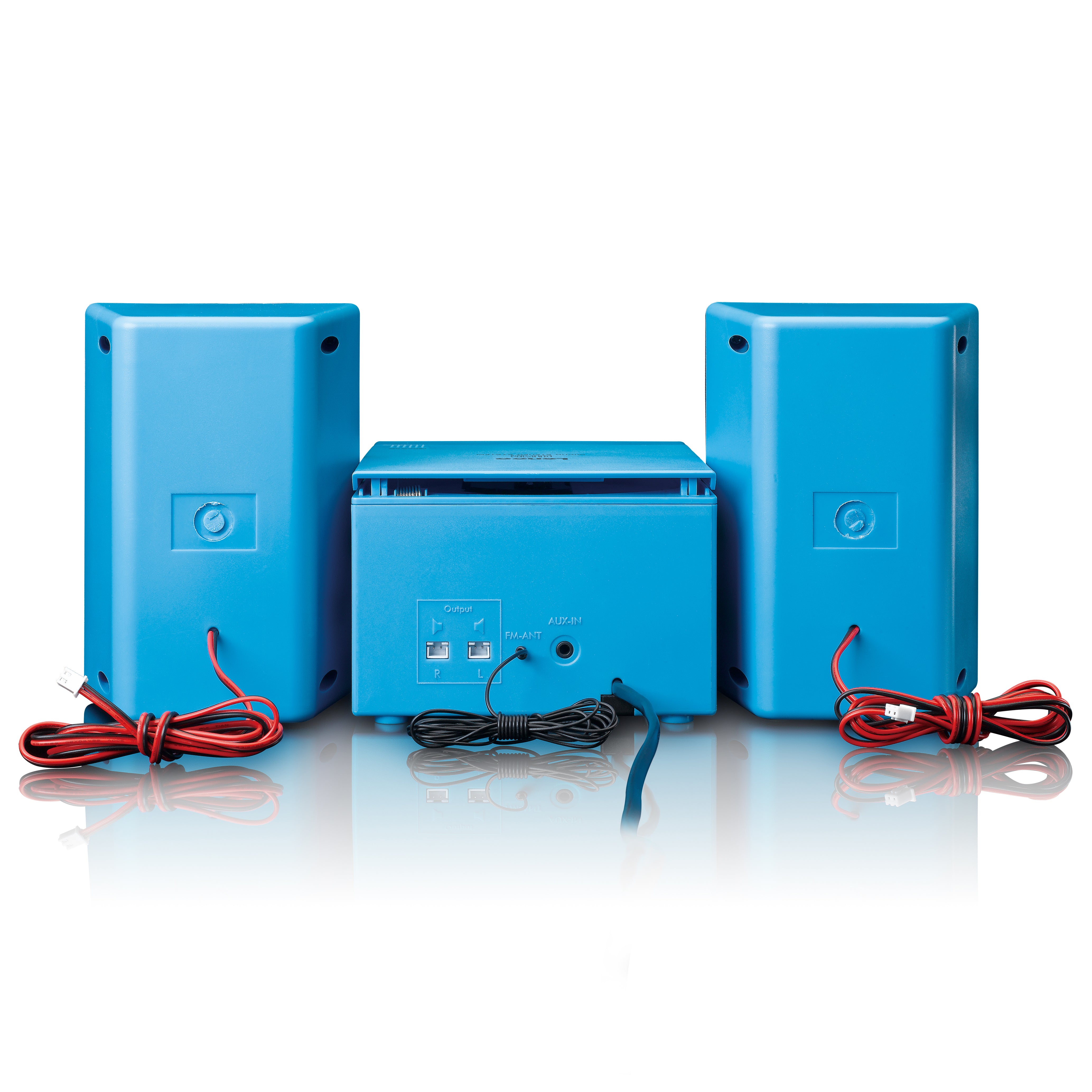 Stereoanlage mit FM-Radio und CD-Player Blau