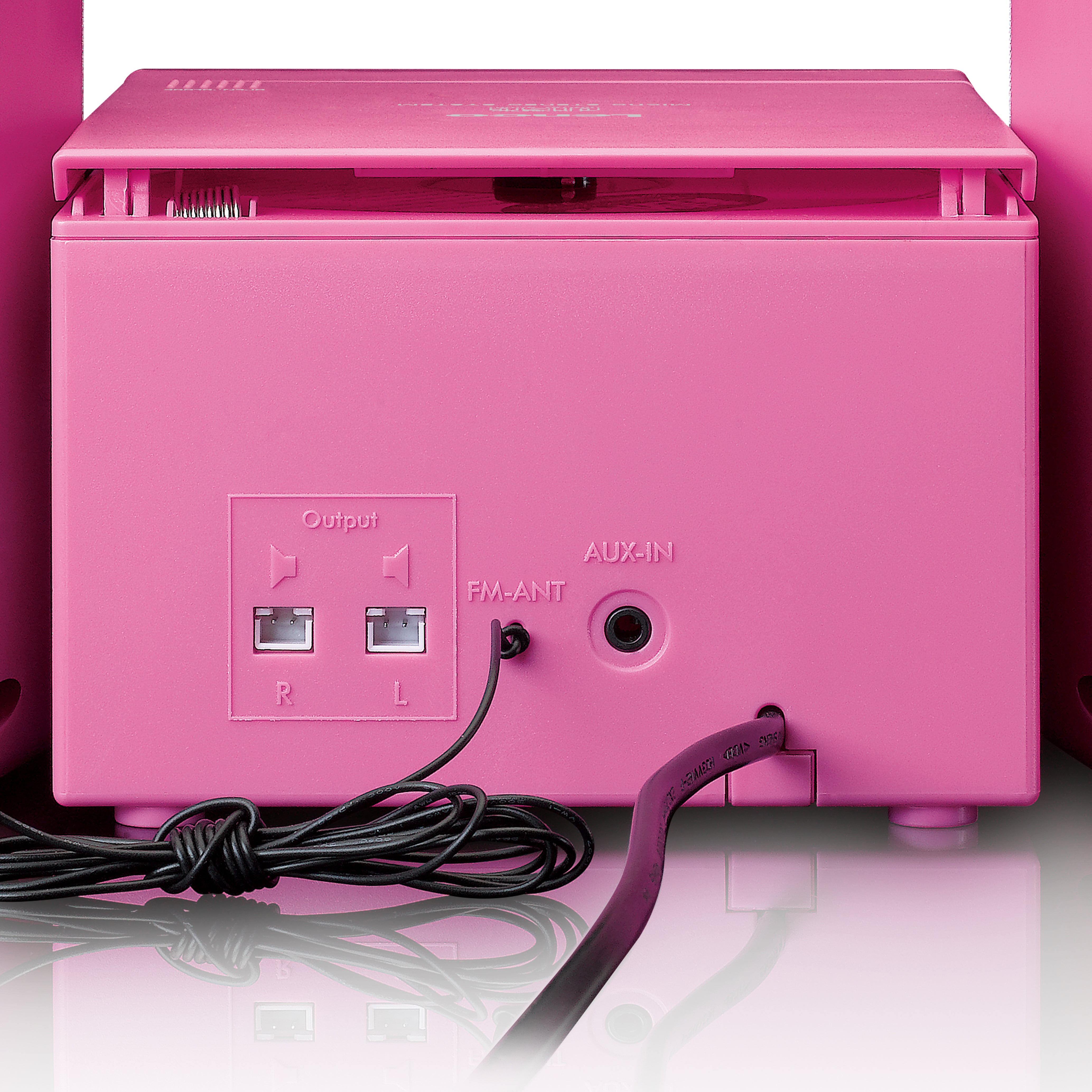 Micro-Set mit CD FM Radio AUX-IN Aufkleber Pink