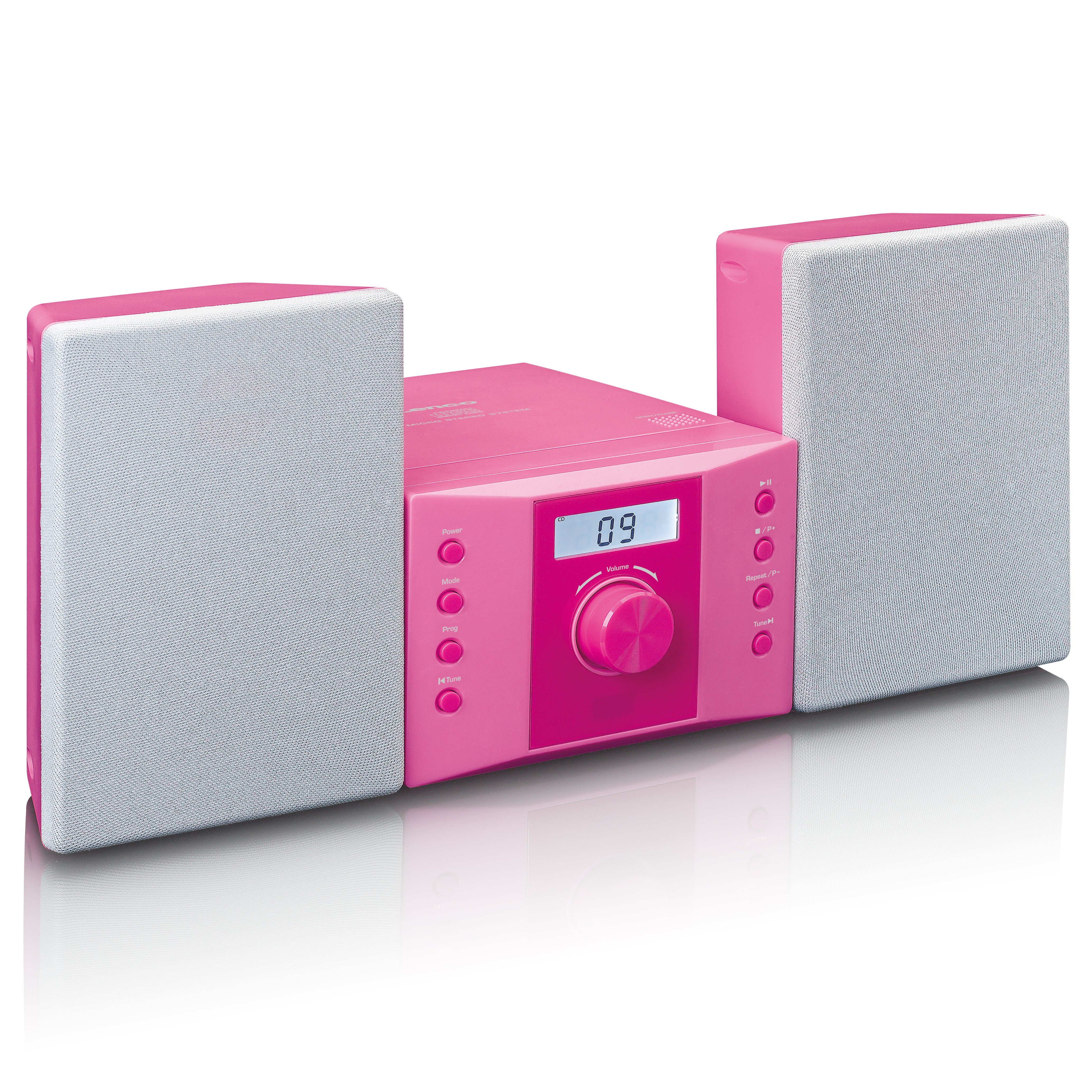 Micro-Set mit CD FM Radio AUX-IN Aufkleber Pink