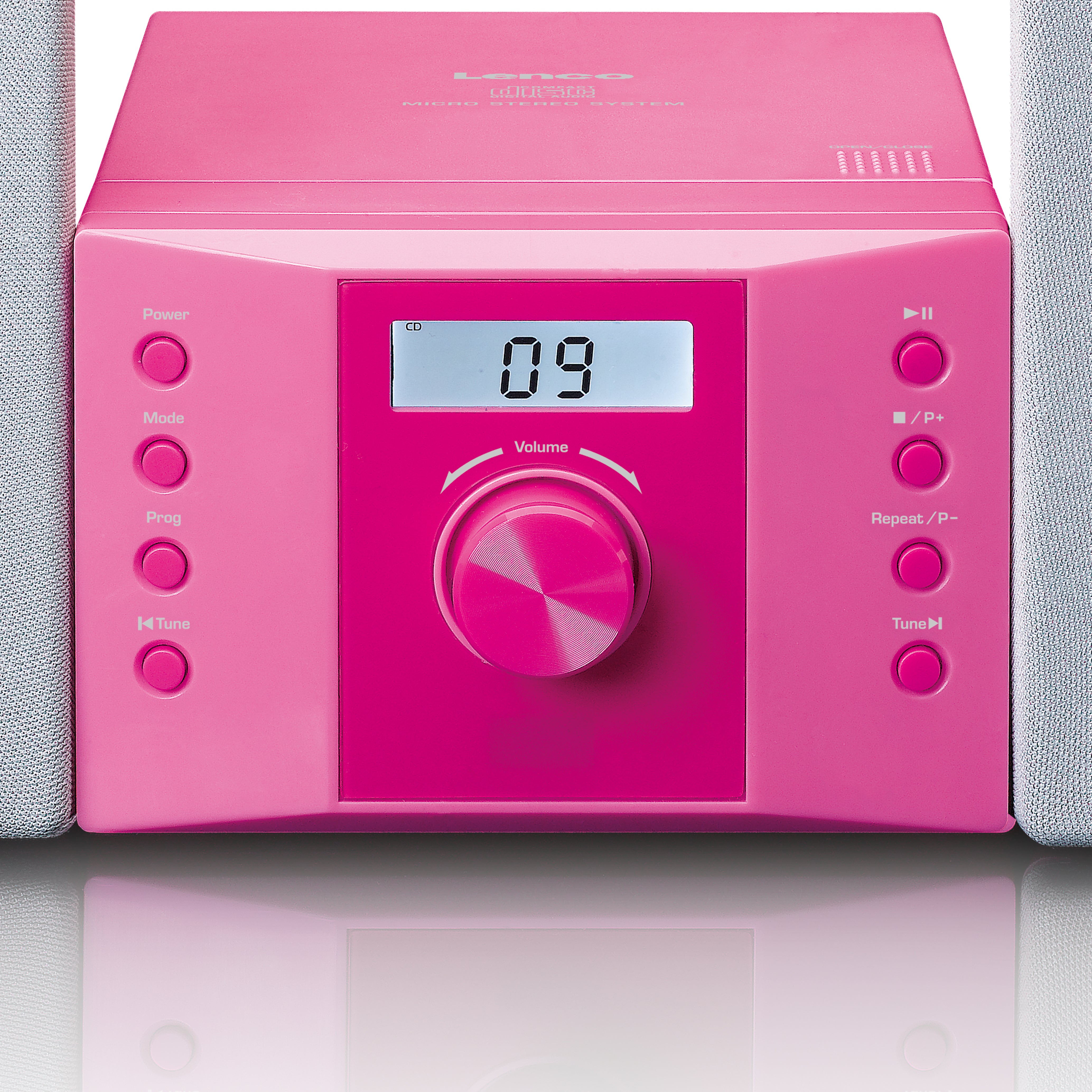Micro-Set mit CD FM Radio AUX-IN Aufkleber Pink