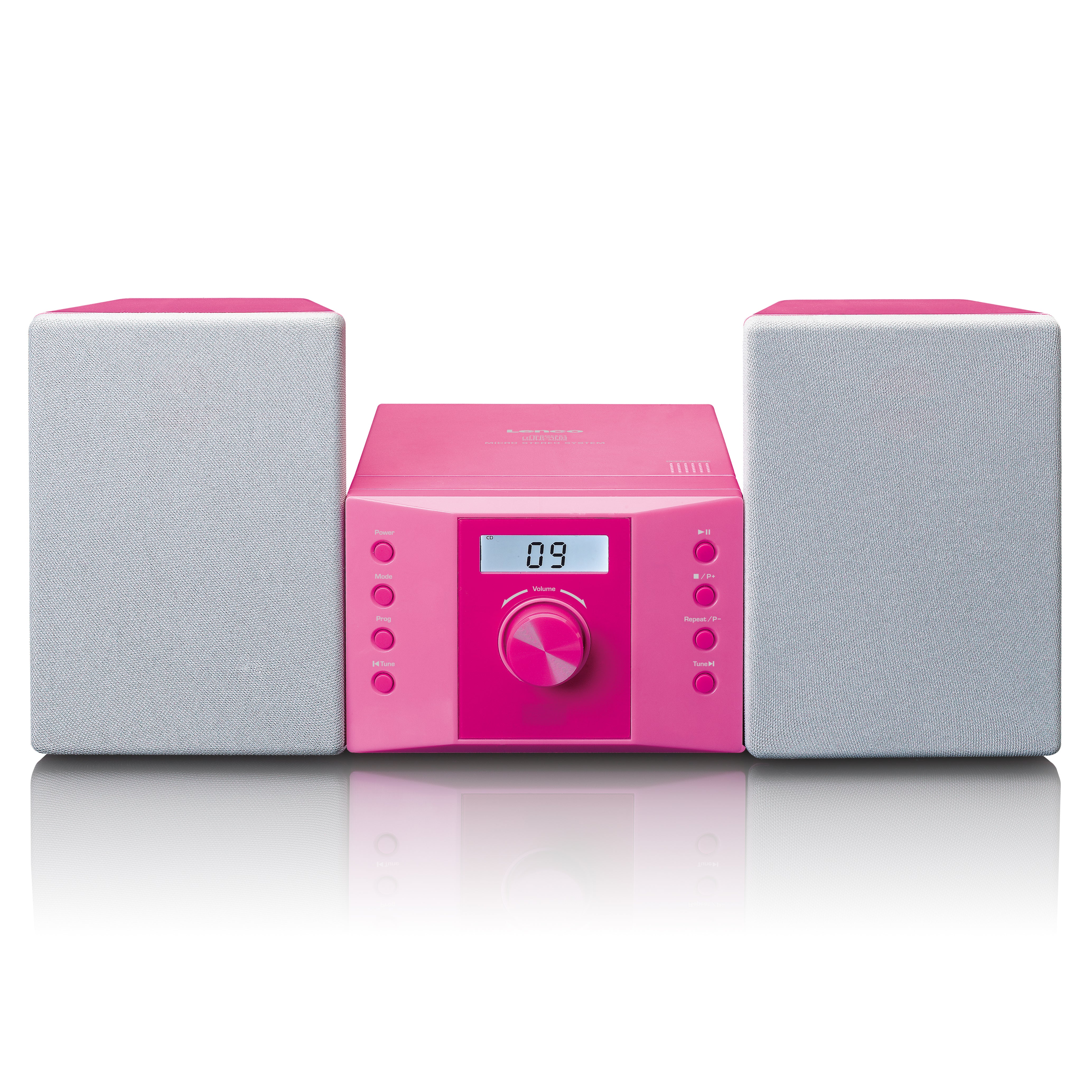 Micro-Set mit CD FM Radio AUX-IN Aufkleber Pink