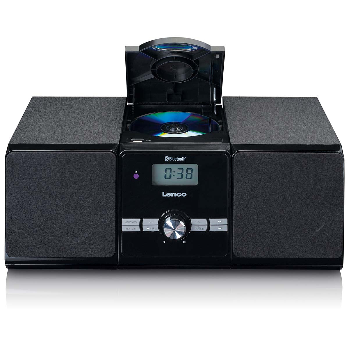 Micro-Set mit CD/MP3 Bluetooth USB-Fernbedienung Schwarz