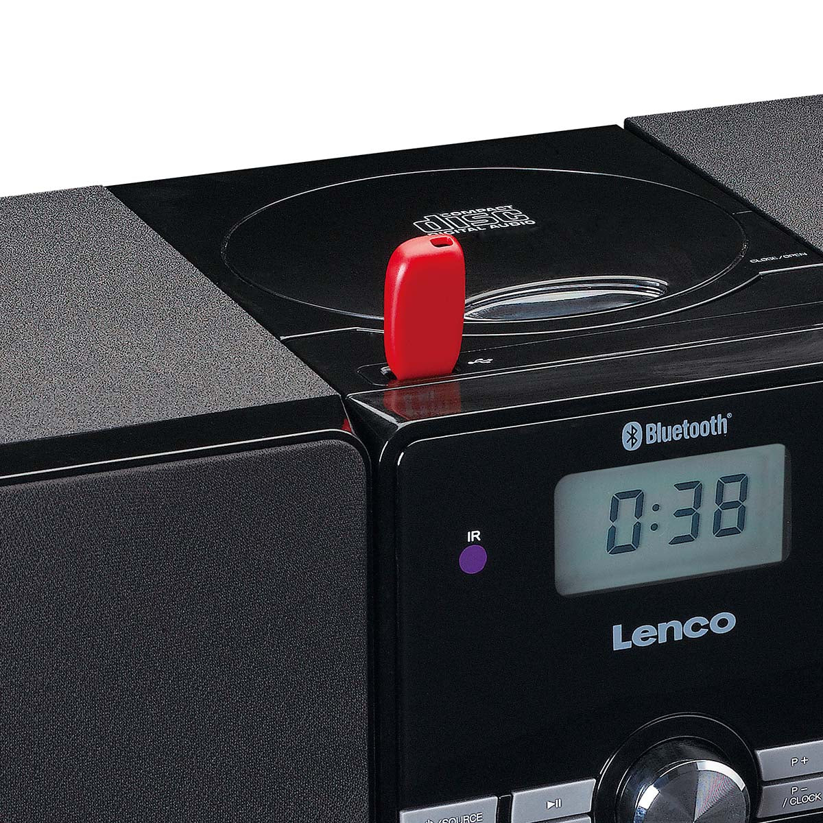 Micro-Set mit CD/MP3 Bluetooth USB-Fernbedienung Schwarz