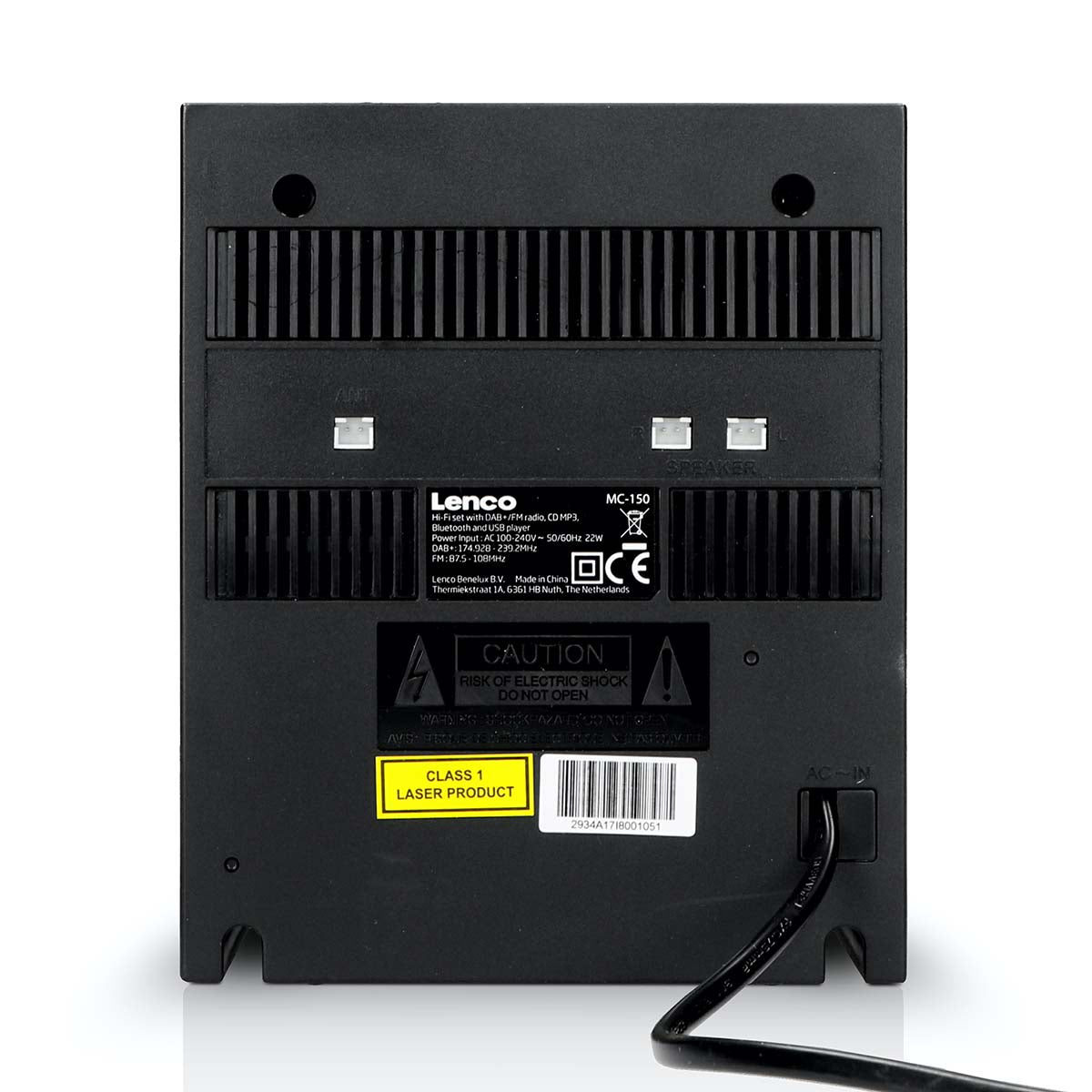 Micro-Set mit DAB+/FM/CD/Bluetooth® & USB-Player - Schwarz