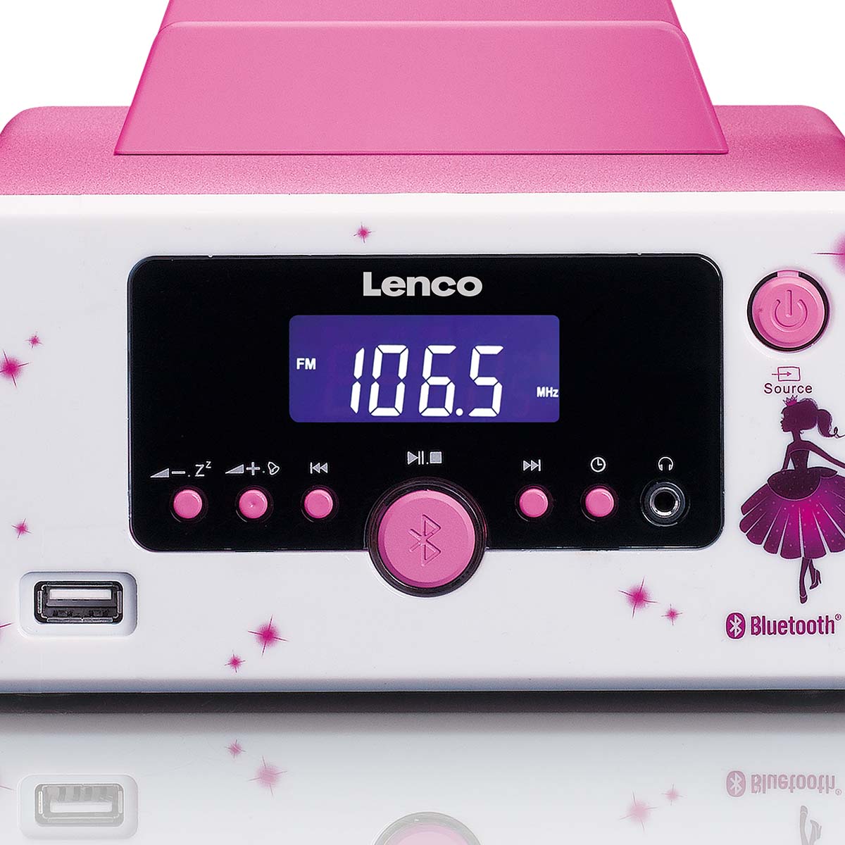 Micro set alarm clock Bluetooth® FM radio USB aux-in Princess