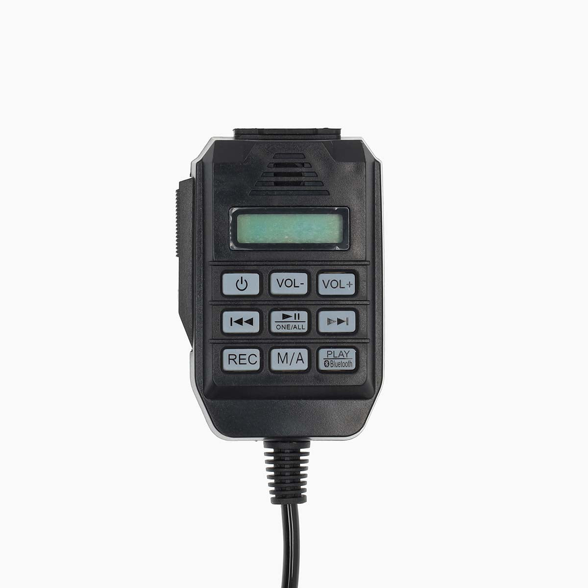 Megaphon | Maximale Reichweite: 1500 m | max. Lautstärke-Regler: 120 dB | Abnehmbares Mikrofon | Eingebaute Sirene | Aufnahmefunktion | USB Wiedergabe | Schulterriemen | Schwarz / Weiss
