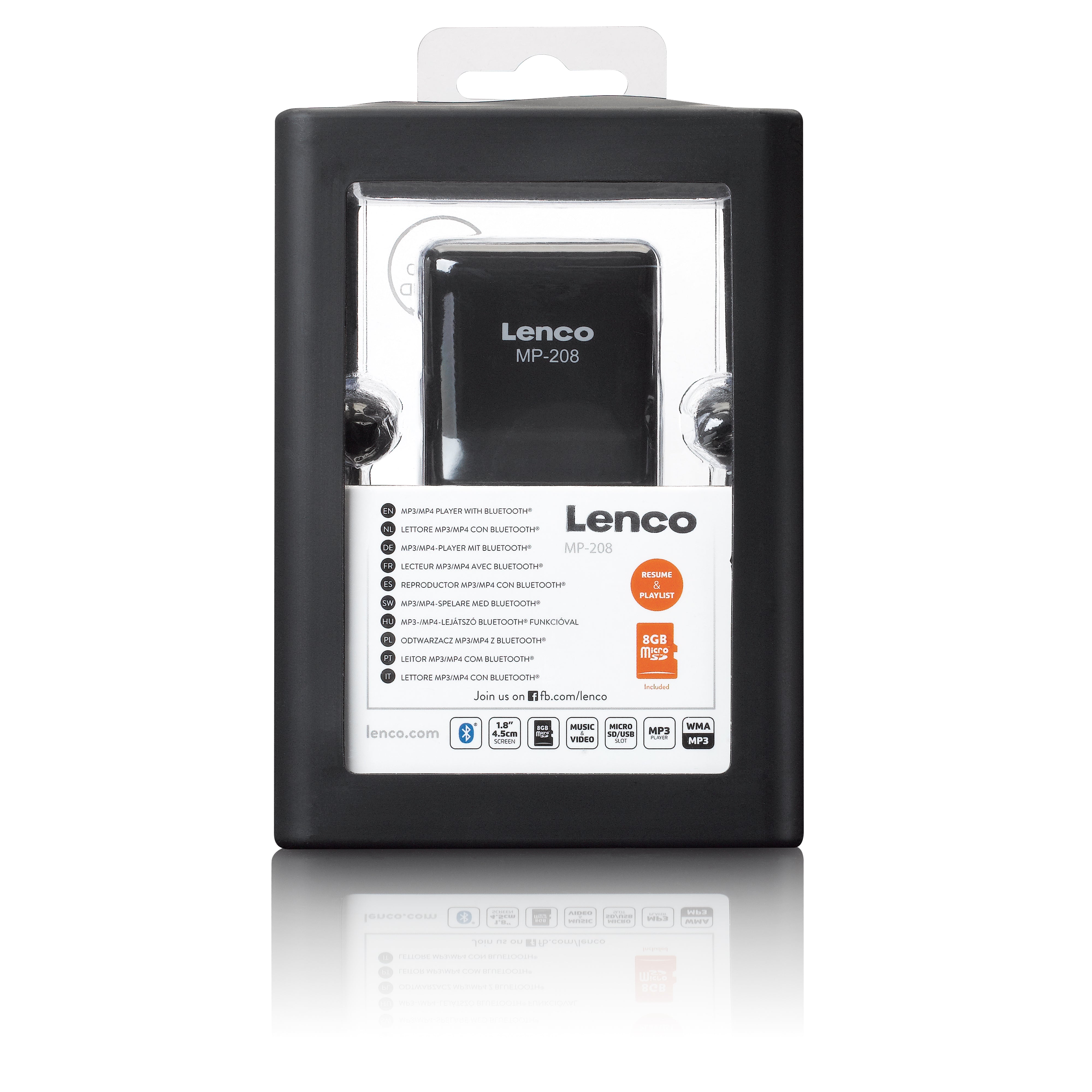 MP3/MP4-Player mit Bluetooth® Schwarz