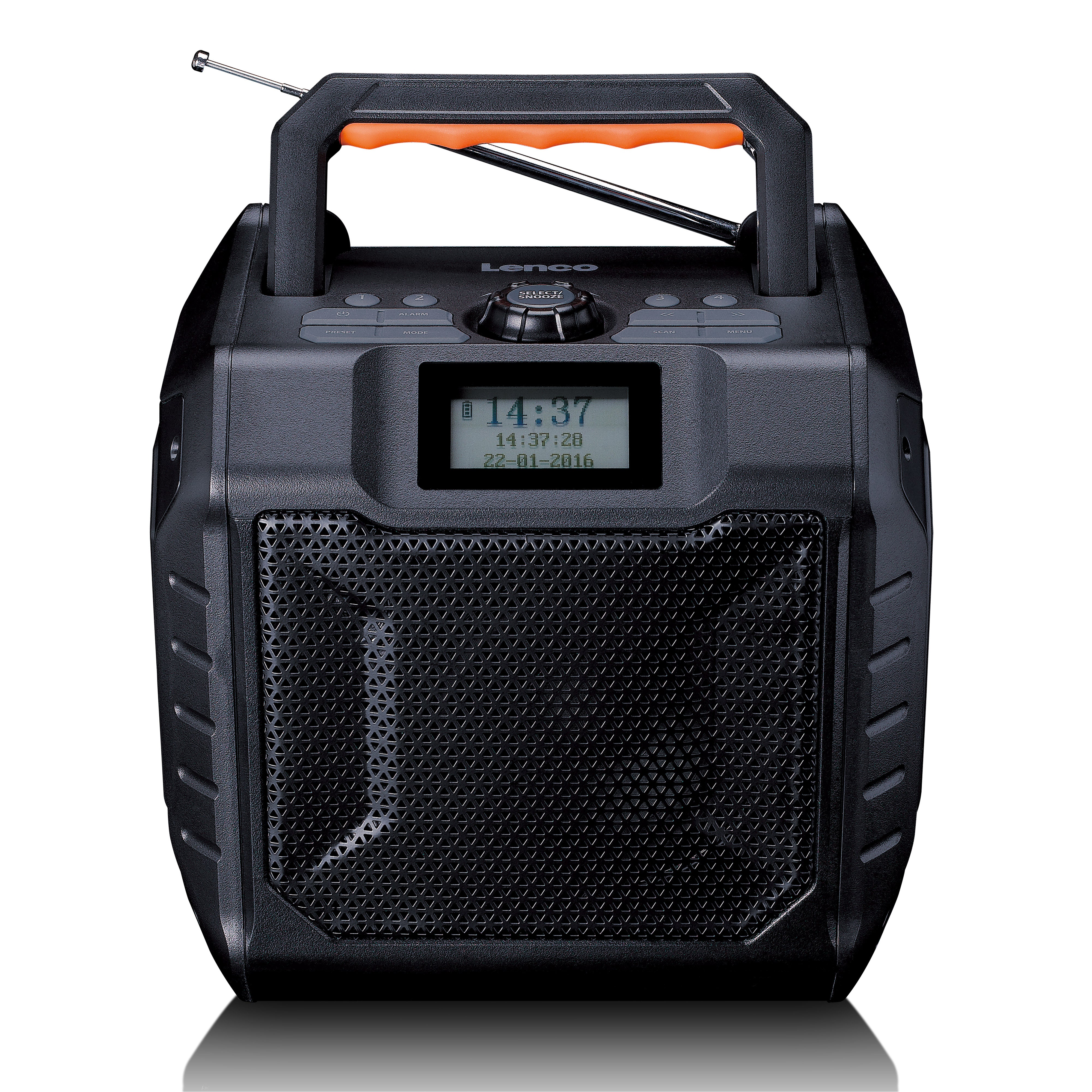 Leistungsstarkes tragbares DAB+/FM-Radio für den Außenbereich mit Bluetooth® IPX5 wasserdicht Grau