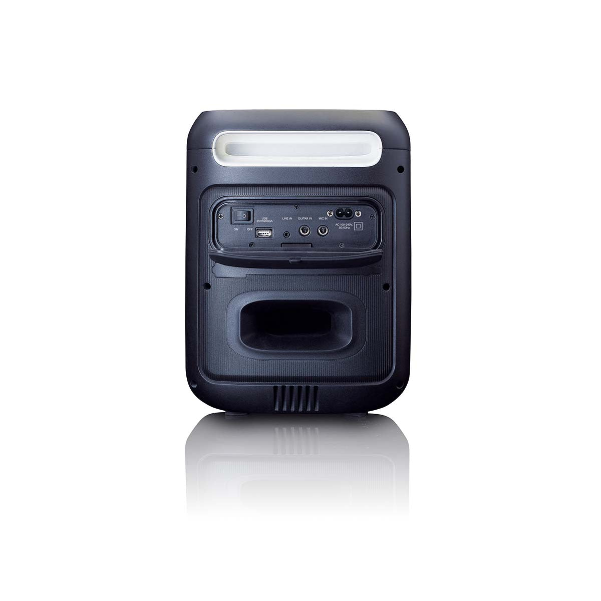 Kompakter IPX4 Bluetooth® Party-Lautsprecher mit drahtlosem Mikrofon
