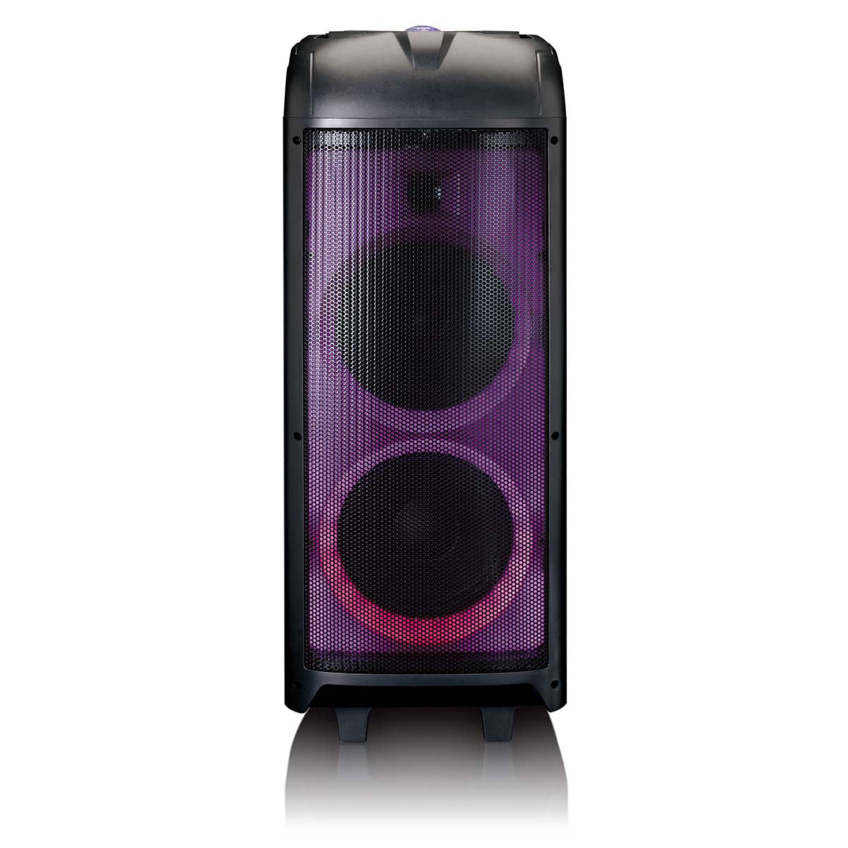 PA mit voller LED-Frontbeleuchtung und Discokugel