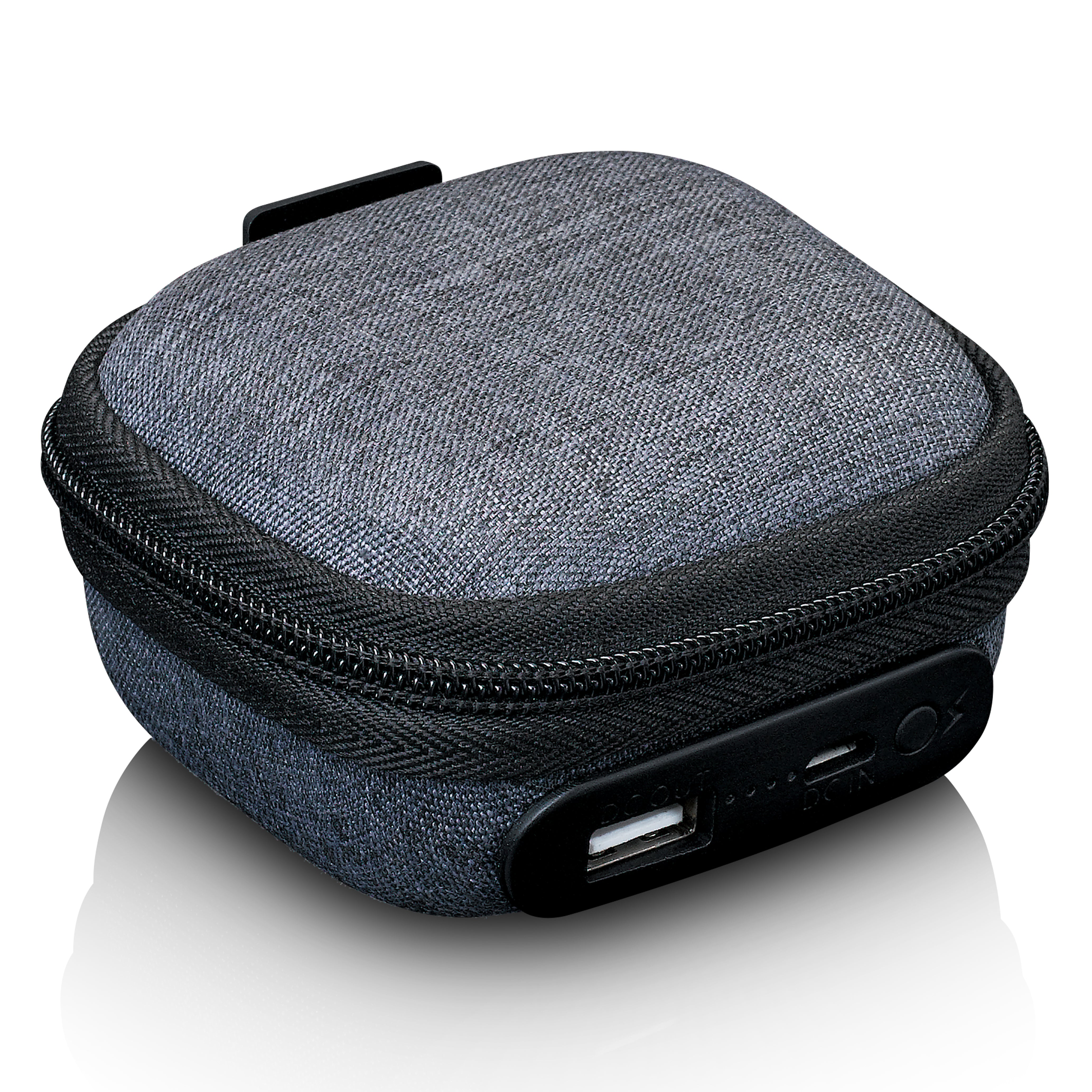 Tasche mit integrierter Powerbank Grau