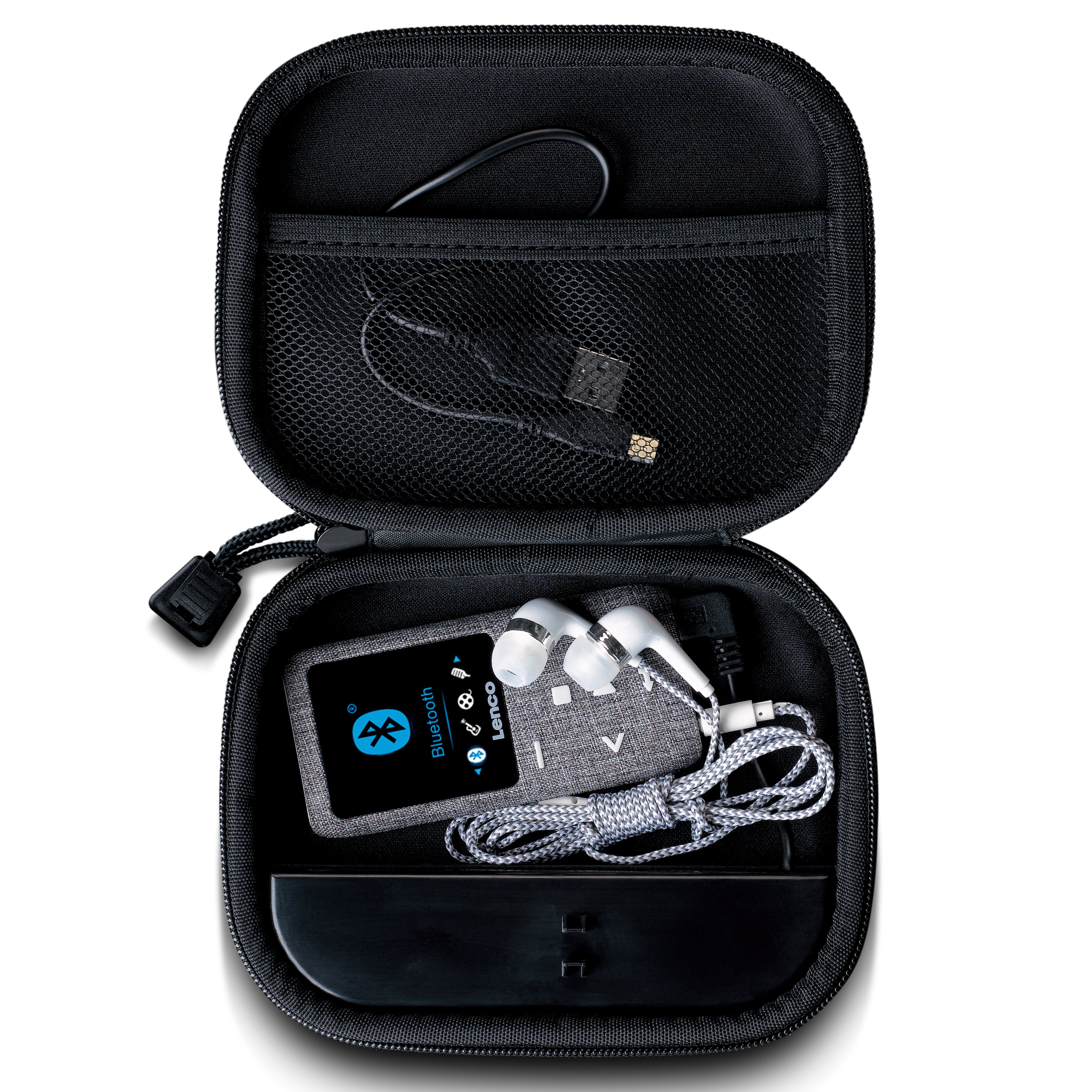 Tasche mit integrierter Powerbank Grau