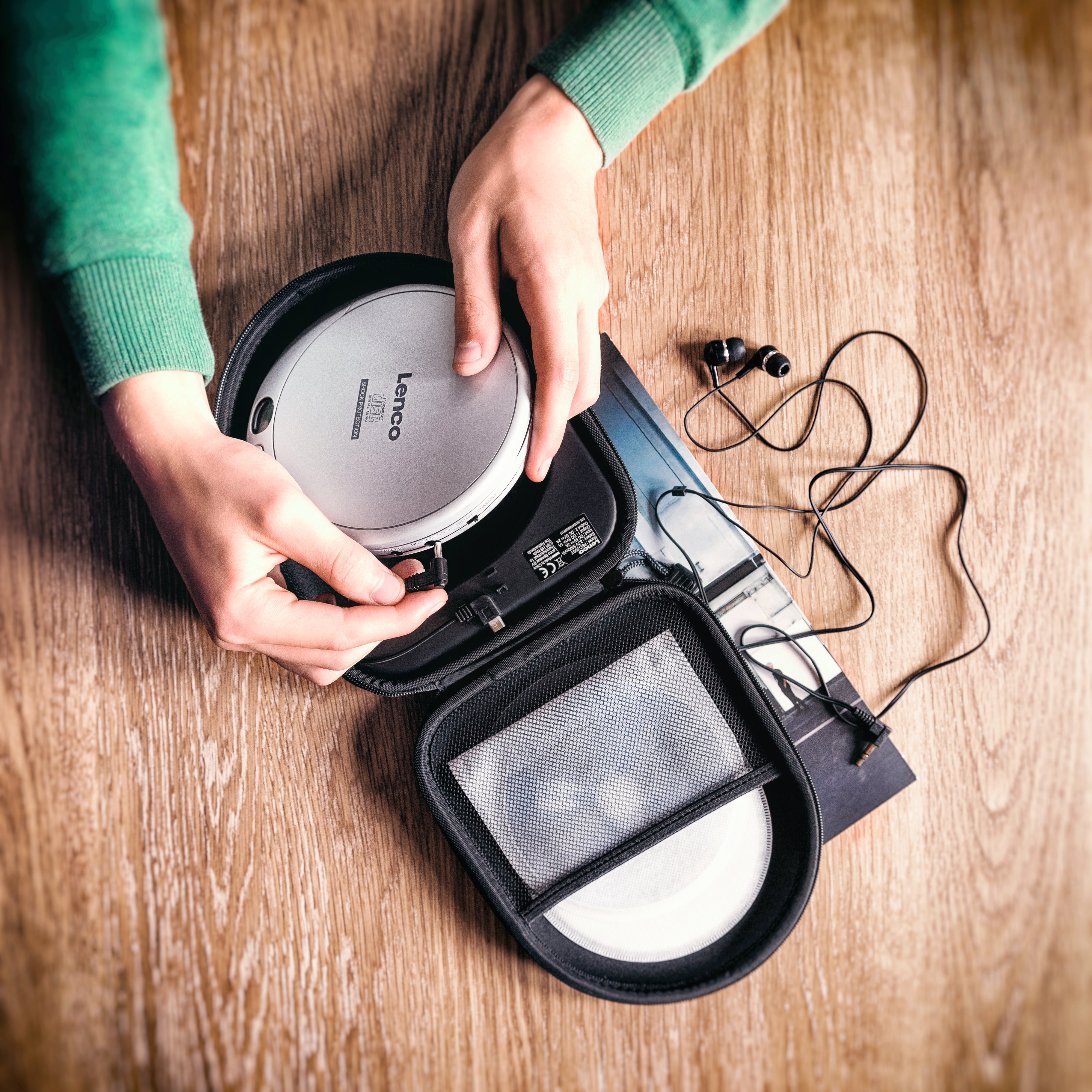Powerbank Tasche für Discman 5000mah Grau