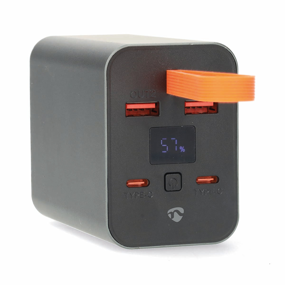 powerbank | 30000 mAh | 1.5 / 2.0 / 3.0 / 5.0 A | Anzahl der Ausgänge: 4 | Ausgangsanschluss: 2x USB-A / 2x USB-C™ | Eingangsverbindung: 1x USB-C™ | PD3.0 100W / QC3.0 | Lithium-Polymer | Anzeige