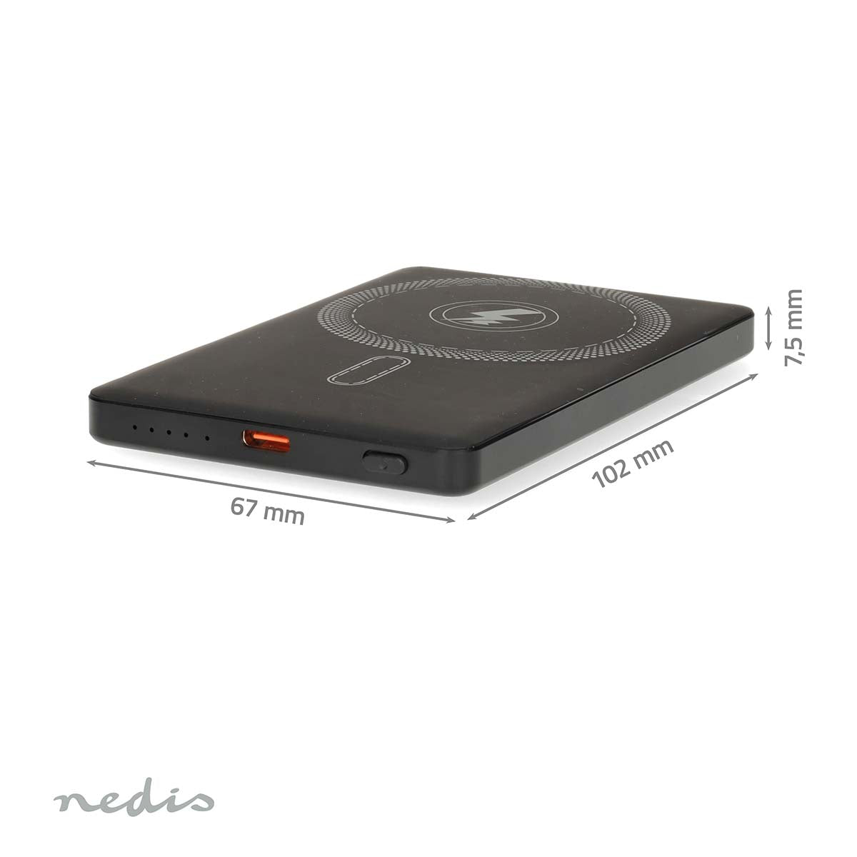powerbank | 5000 mAh | kabelloses Laden | 1.67 / 2.22 / 3.0 A | Anzahl der Ausgänge: 1 | Ausgangsanschluss: 1x USB-C™ | Eingangsverbindung: 1x USB-C™ | PD3.0 20W | Lithium-Polymer