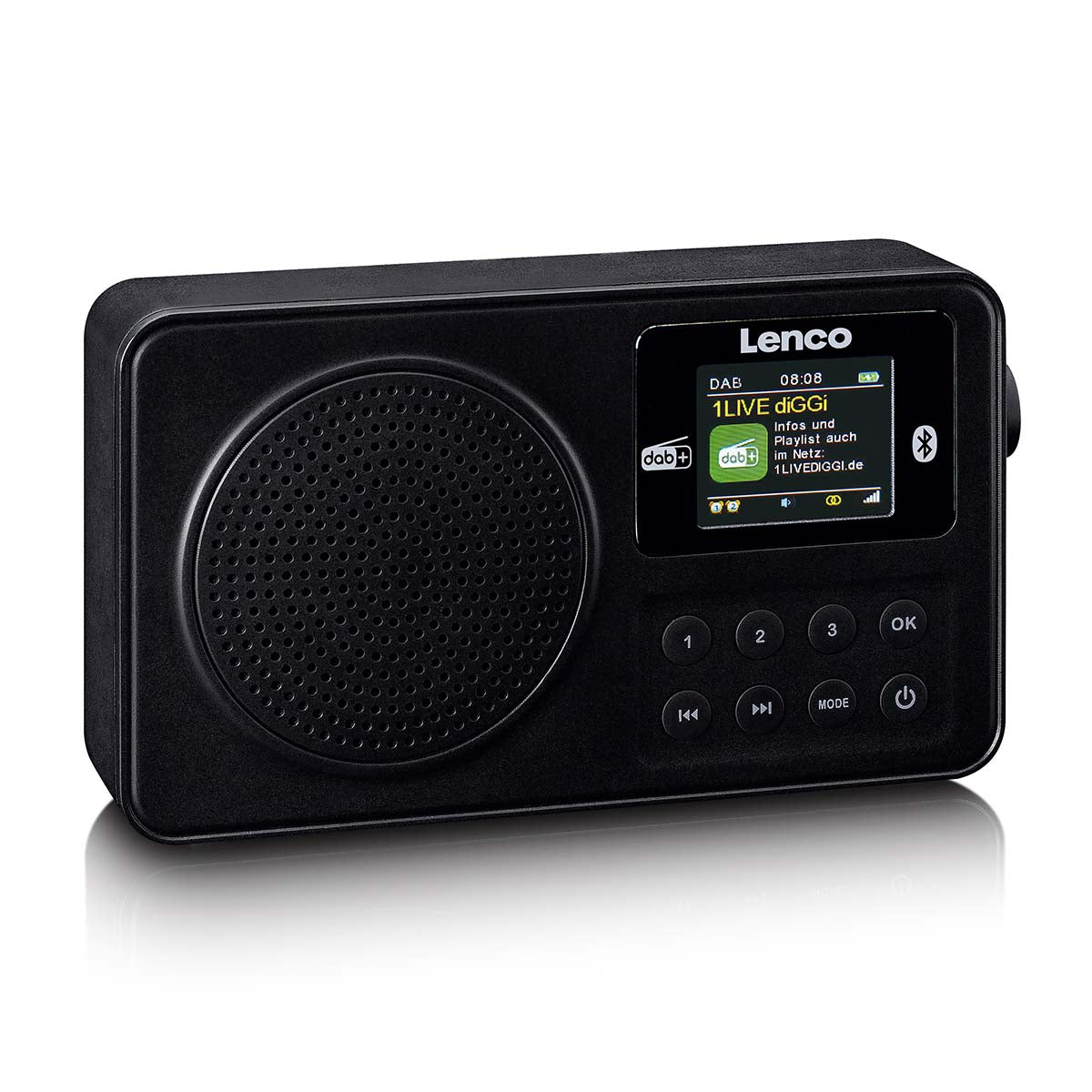 Tragbares DAB+/FM-Radio mit Bluetooth Schwarz