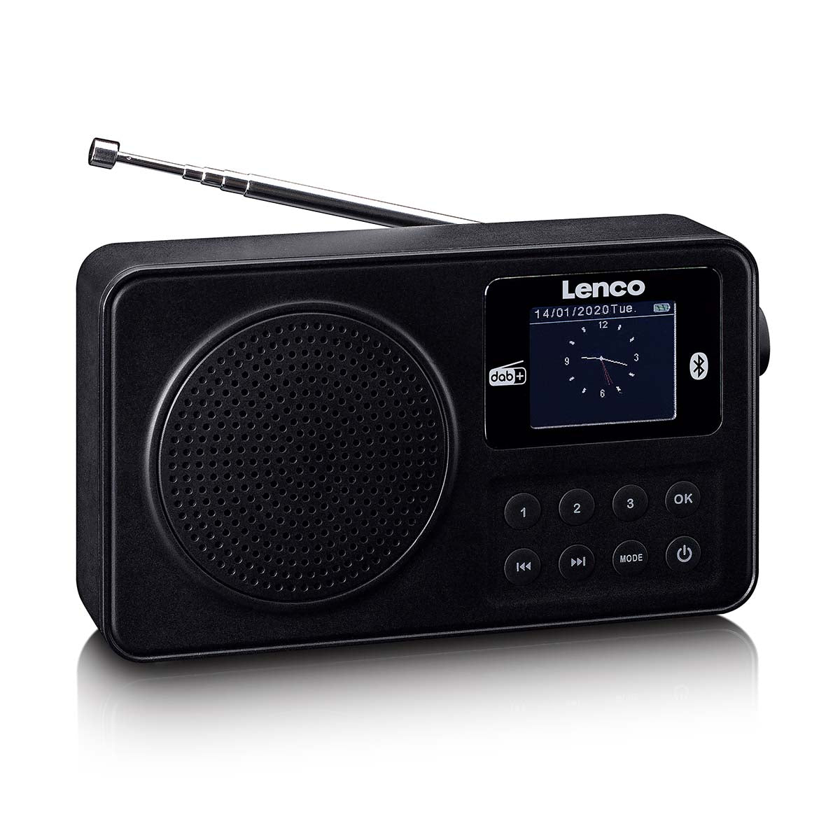 Tragbares DAB+/FM-Radio mit Bluetooth Schwarz