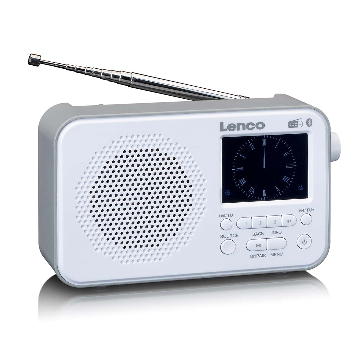 Tragbares DAB+ FM-Radio mit Bluetooth® 2,4" TFT-Display Weiß