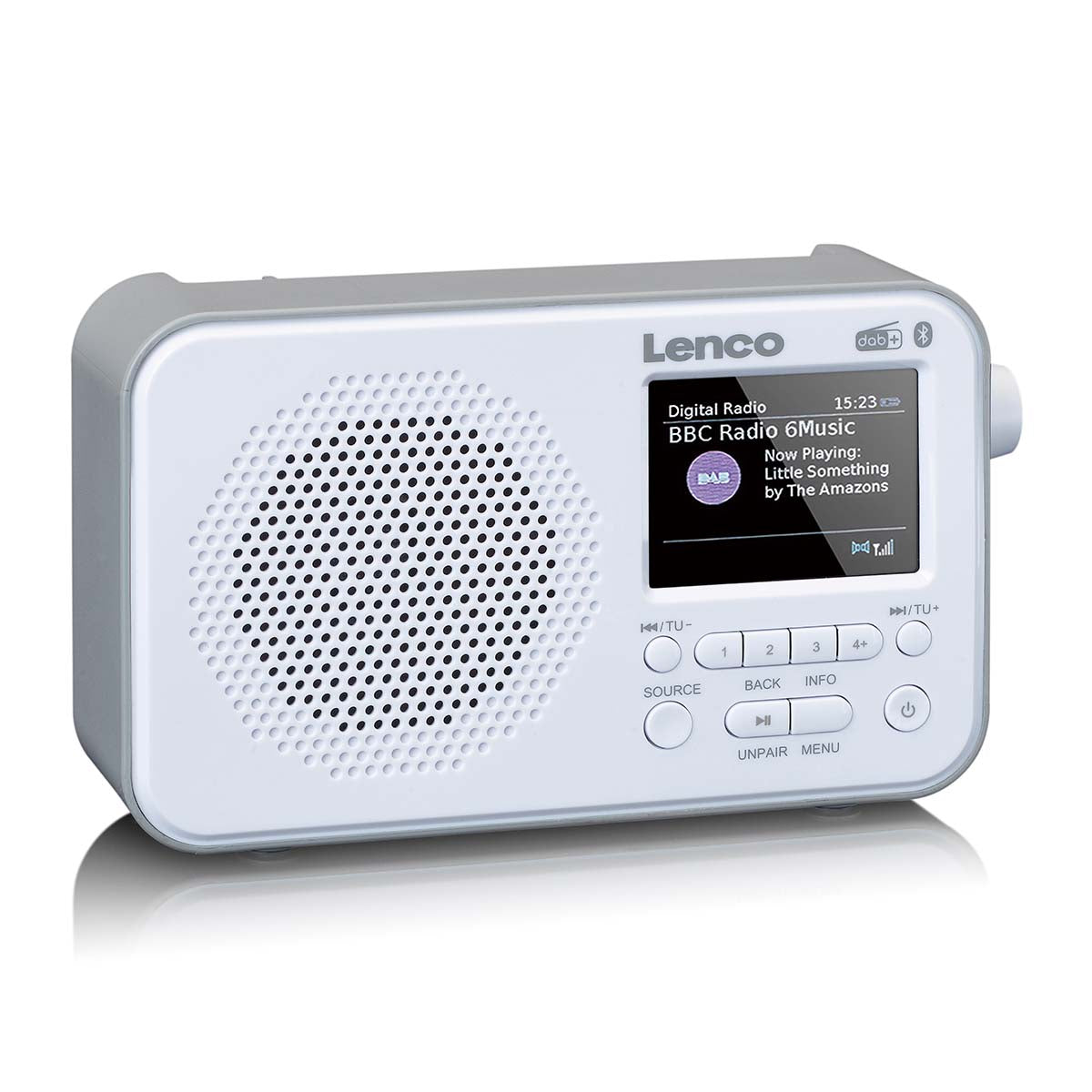 Tragbares DAB+ FM-Radio mit Bluetooth® 2,4" TFT-Display Weiß