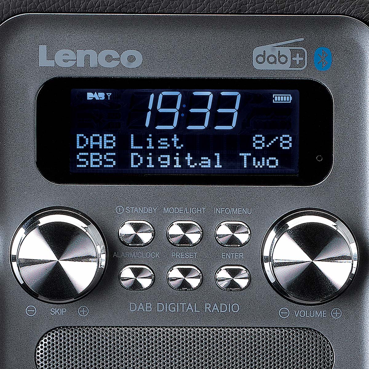 Tragbares DAB+ FM Radio mit Bluetooth® und AUX-Eingang, wiederaufladbare Batterie Schwarz