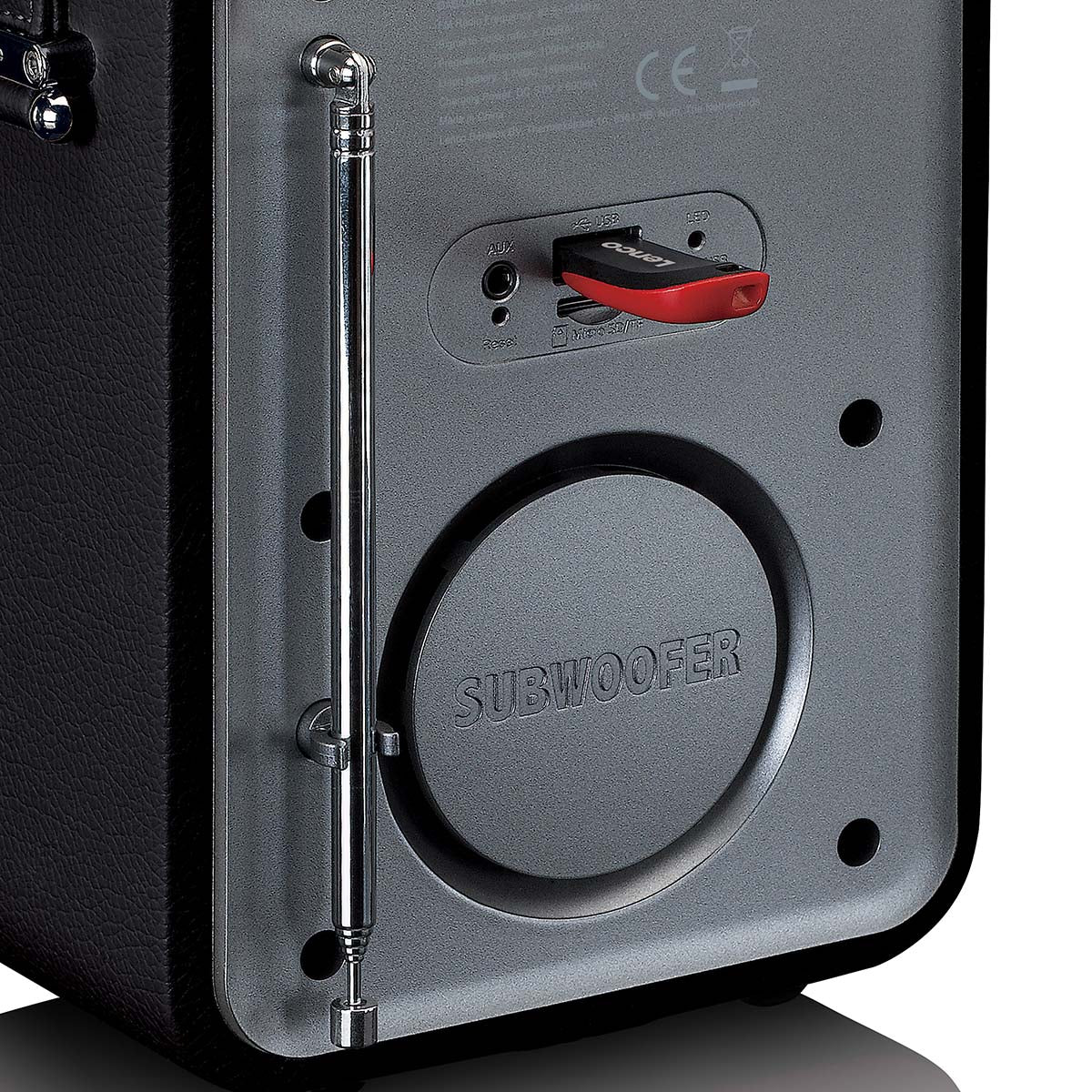 Tragbares DAB+ FM Radio mit Bluetooth® und AUX-Eingang, wiederaufladbare Batterie Schwarz