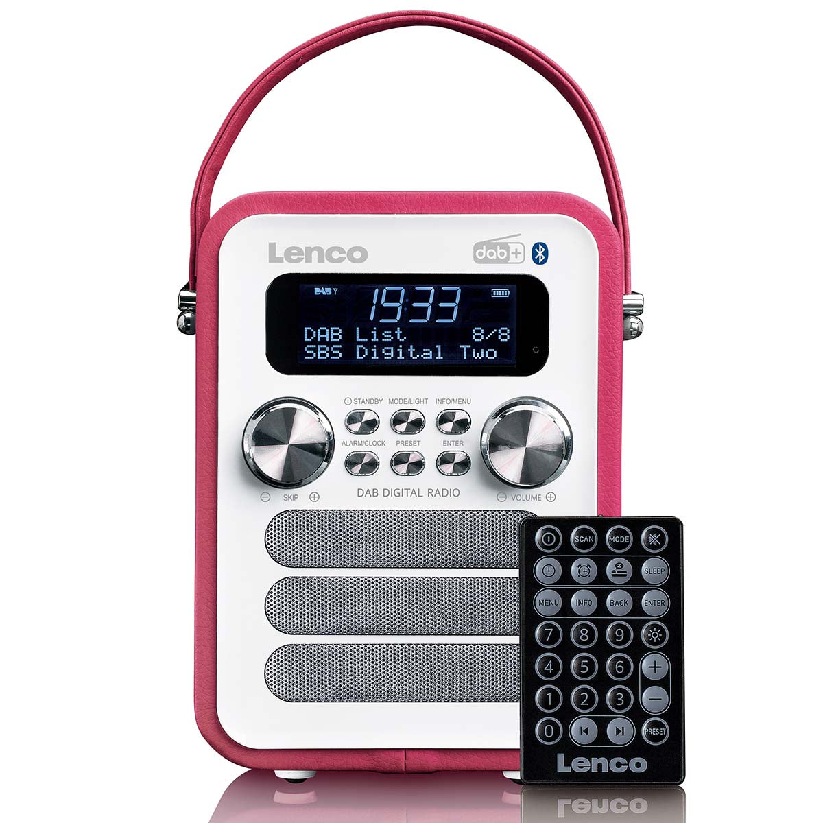 Tragbares DAB+ FM Radio mit Bluetooth® und AUX-Eingang, wiederaufladbare Batterie Weiß