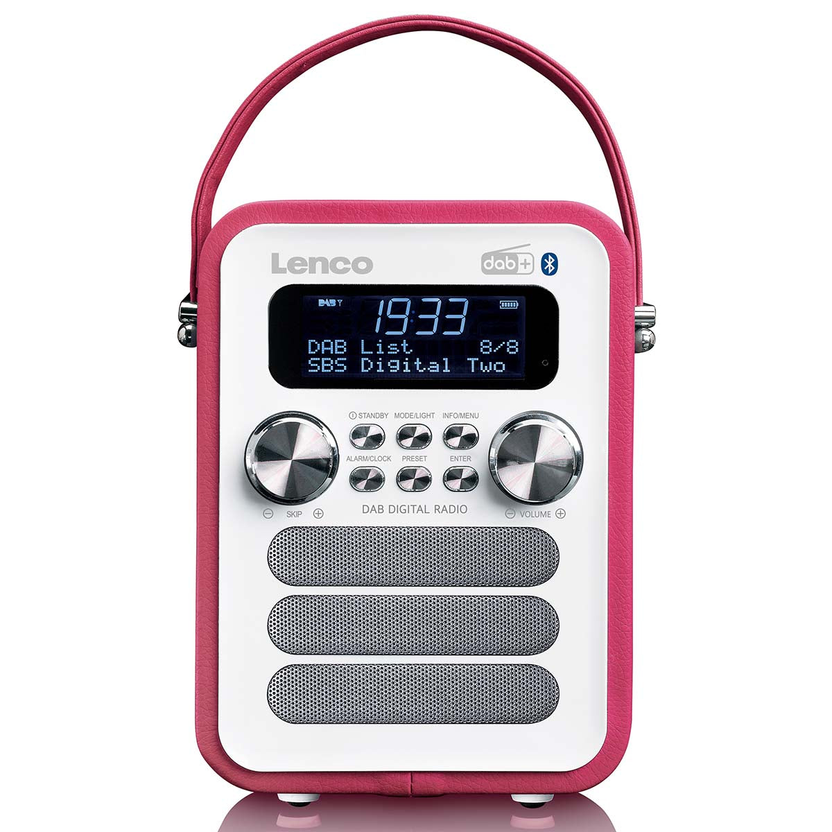 Tragbares DAB+ FM Radio mit Bluetooth® und AUX-Eingang, wiederaufladbare Batterie Weiß