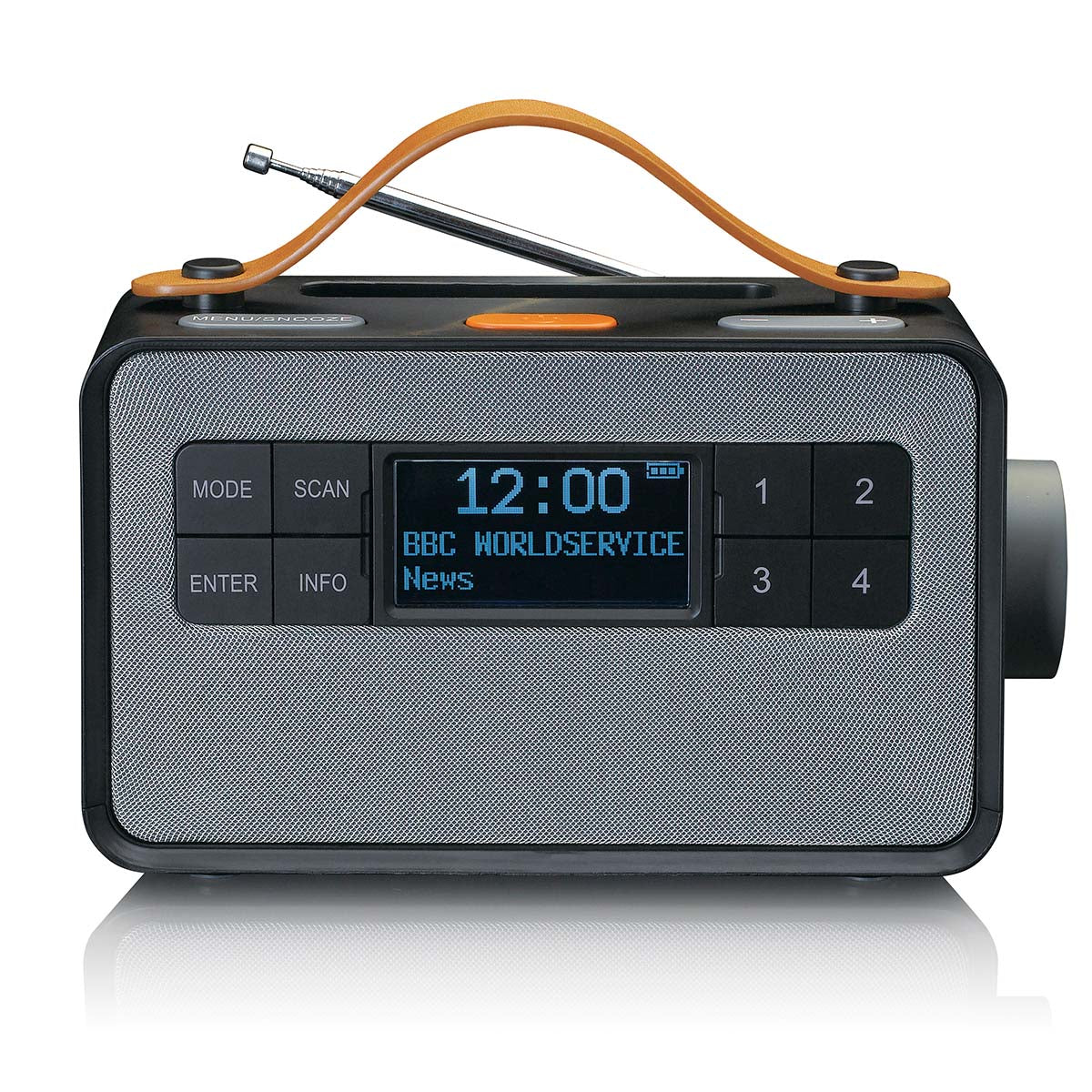 Tragbares FM/DAB+ Radio mit großen Tasten und "Easy Mode"-Funktion Schwarz
