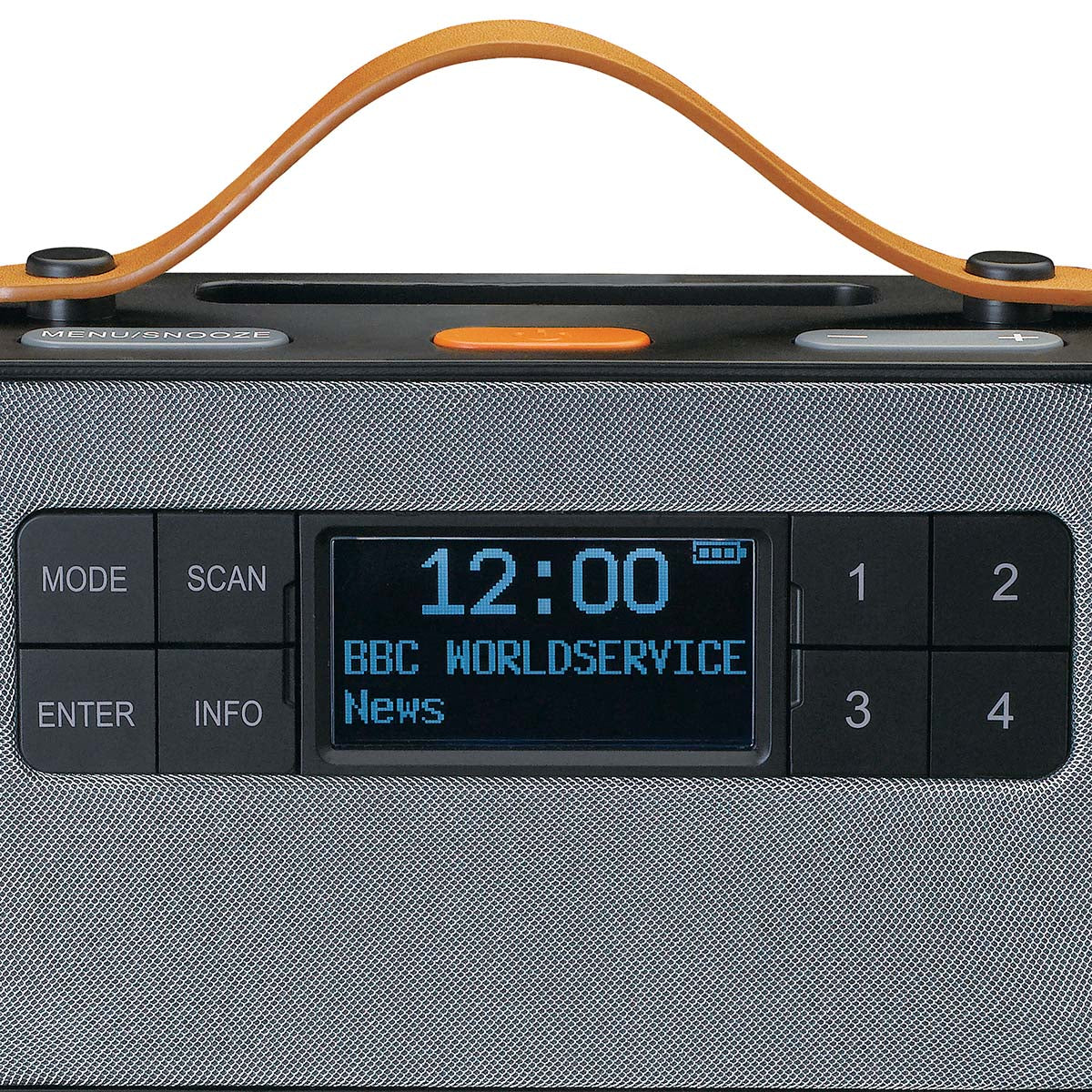 Tragbares FM/DAB+ Radio mit großen Tasten und "Easy Mode"-Funktion Schwarz