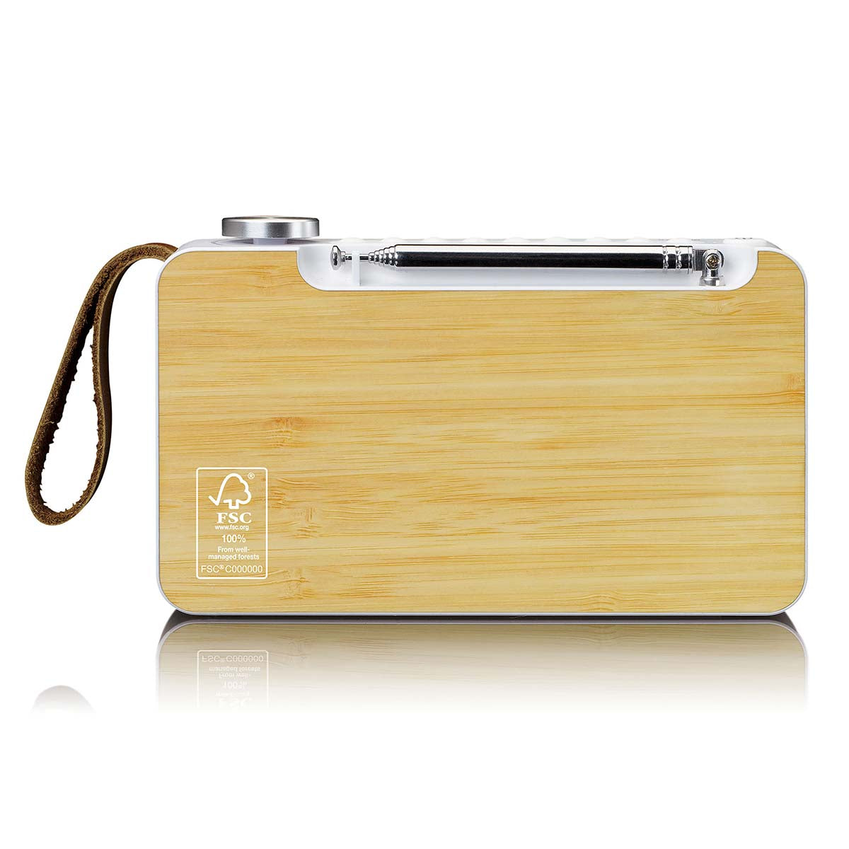 Tragbares DAB+/ FM-Radio mit Bluetooth® Bamboo Weiß