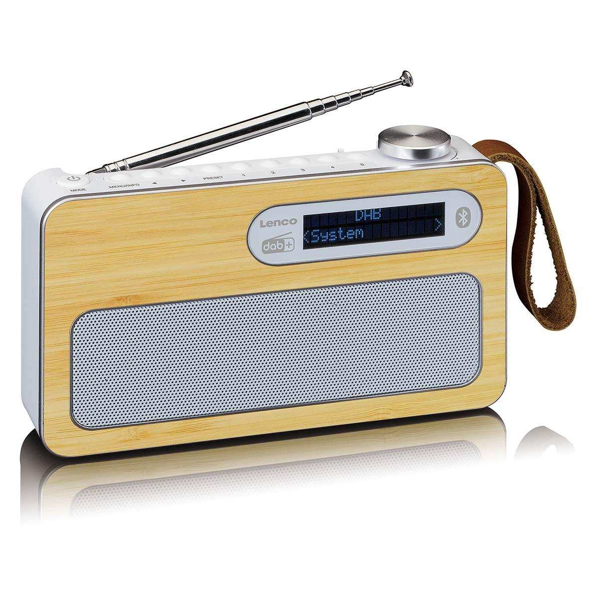 Tragbares DAB+/ FM-Radio mit Bluetooth® Bamboo Weiß