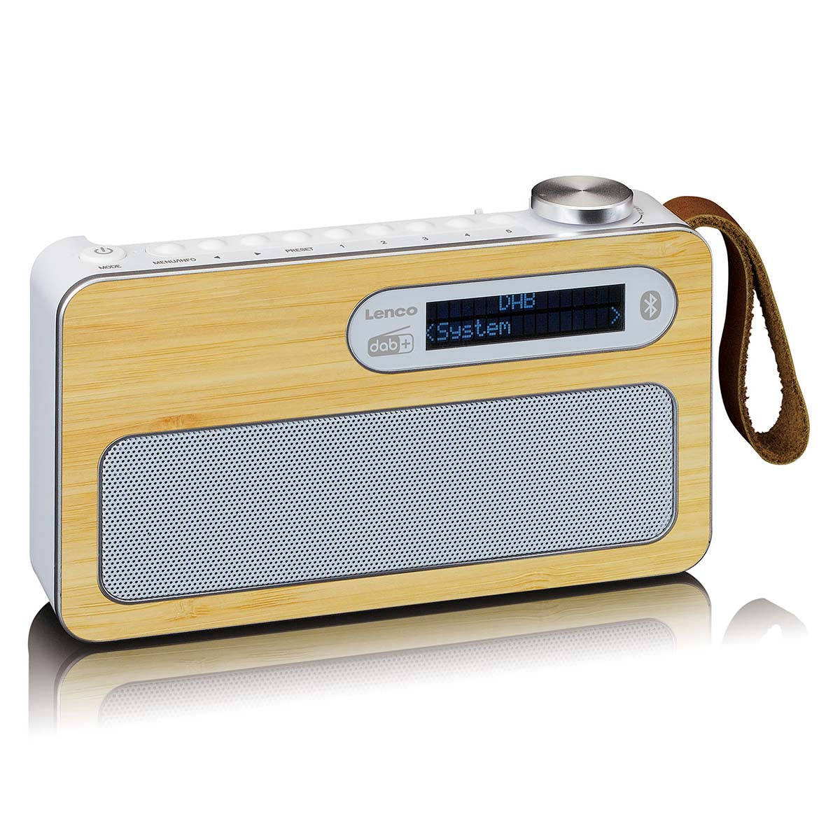 Tragbares DAB+/ FM-Radio mit Bluetooth® Bamboo Weiß