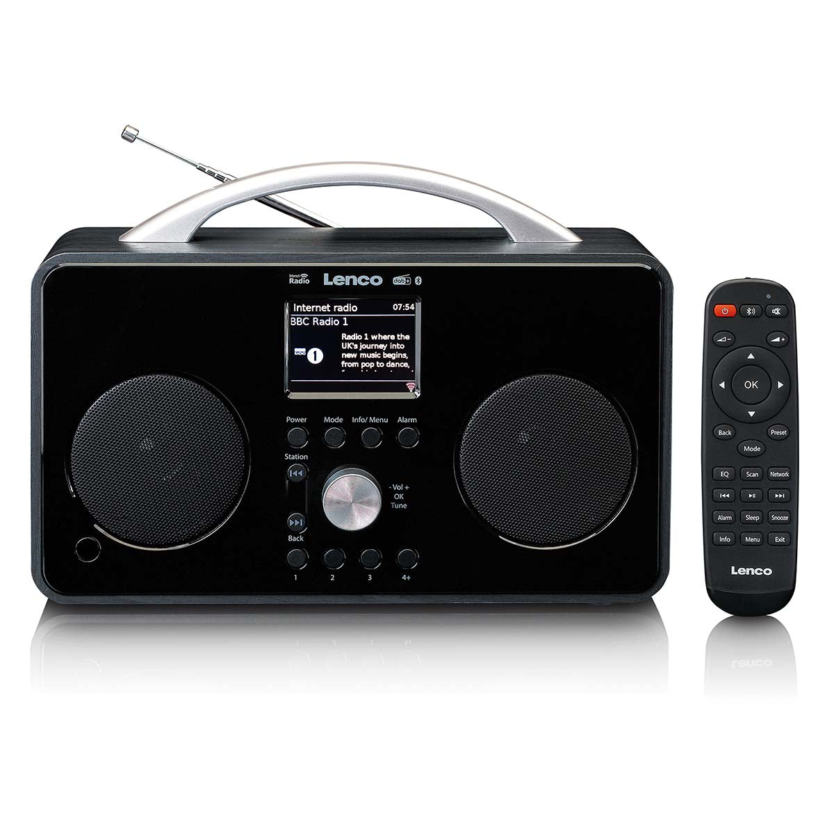 Internet-DAB+/FM-Radio mit Bluetooth-Fernbedienung und wiederaufladbarem Akku