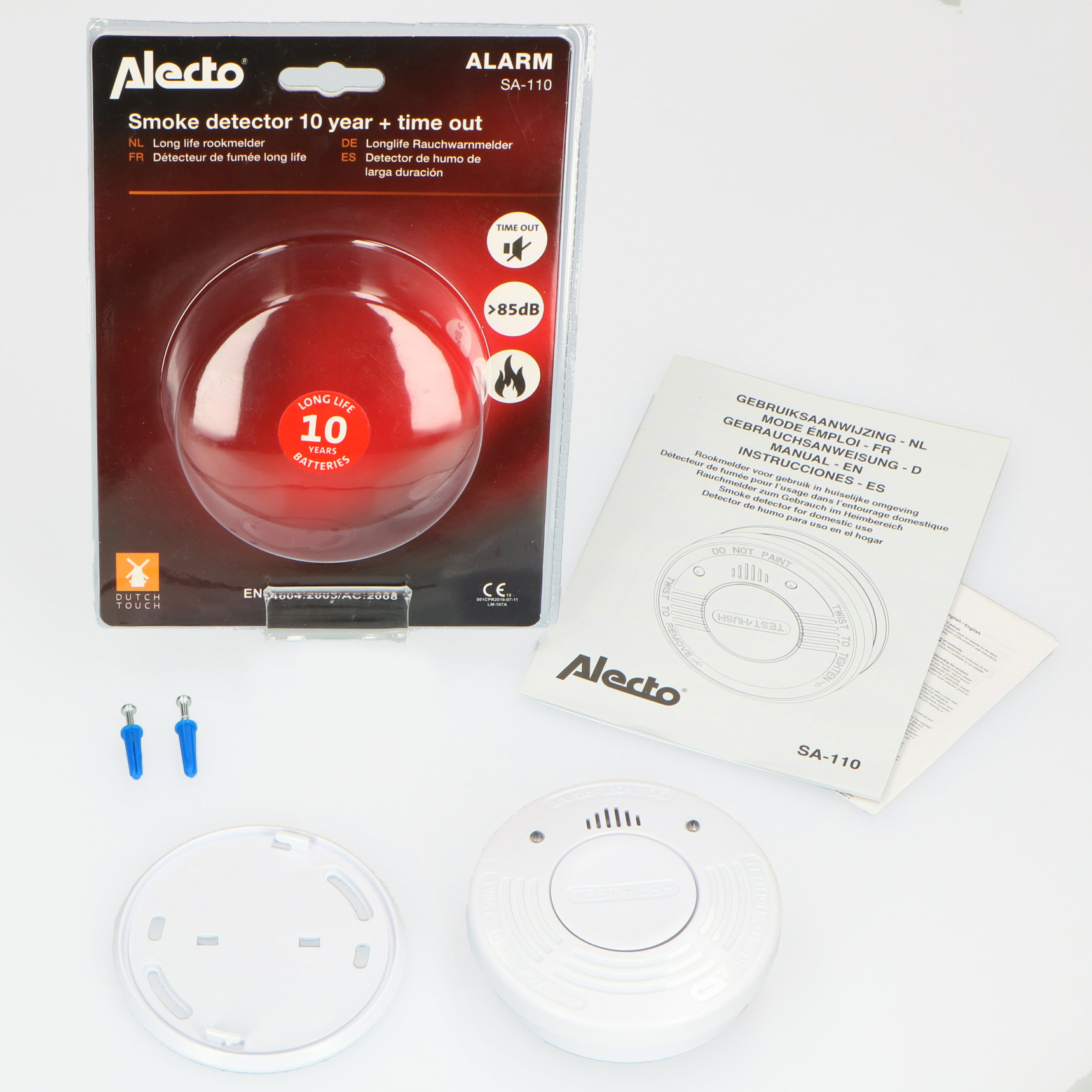 Rauchmelder mit 10 Jahren Batterielebensdauer + Hush