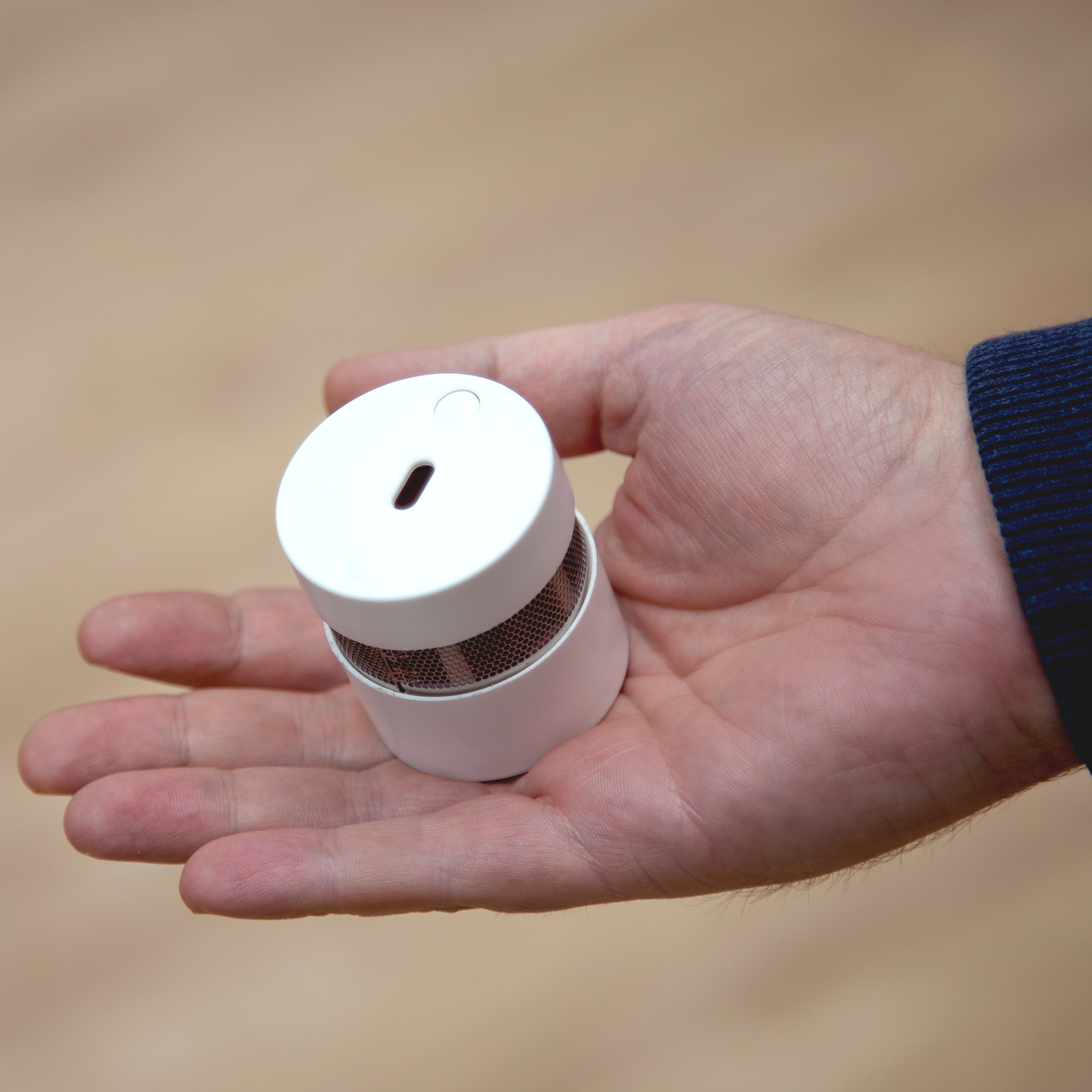 Mini-Rauchmelder mit 10 Jahren Batterie- und Sensorlaufzeit Weiß