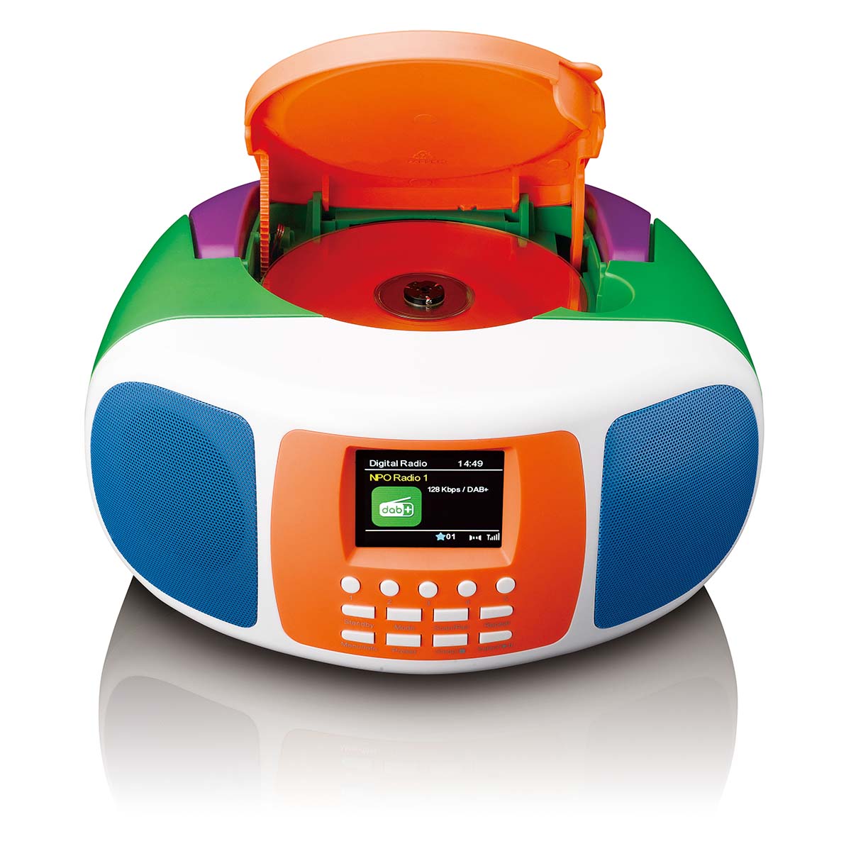 Tragbares DAB+/FM-Radio mit Bluetooth®, CD-Player und großem LCD-Farbdisplay