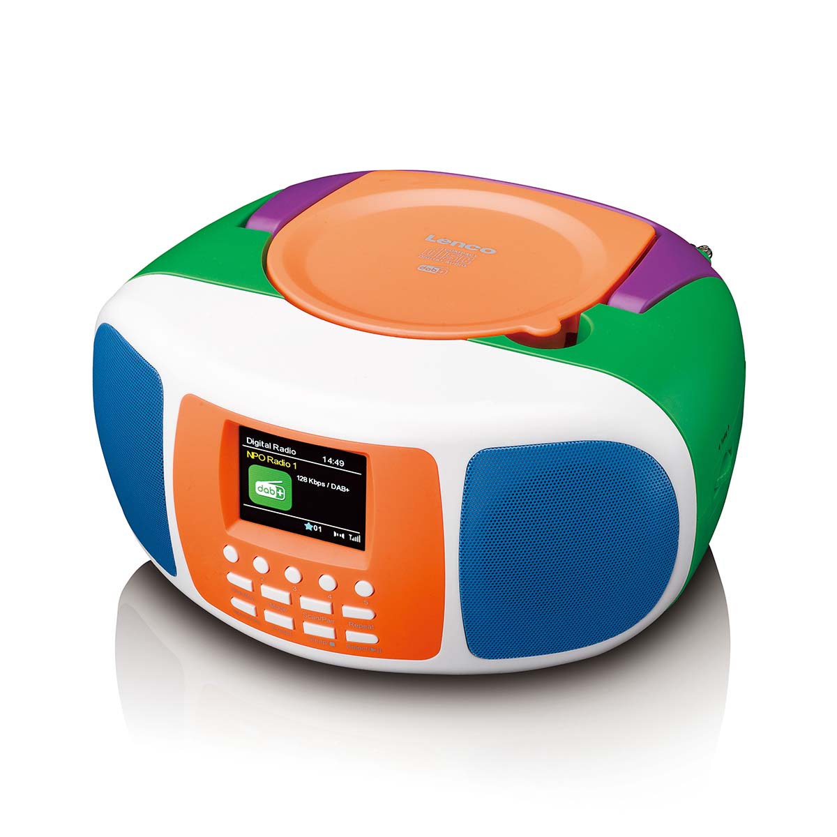 Tragbares DAB+/FM-Radio mit Bluetooth®, CD-Player und großem LCD-Farbdisplay