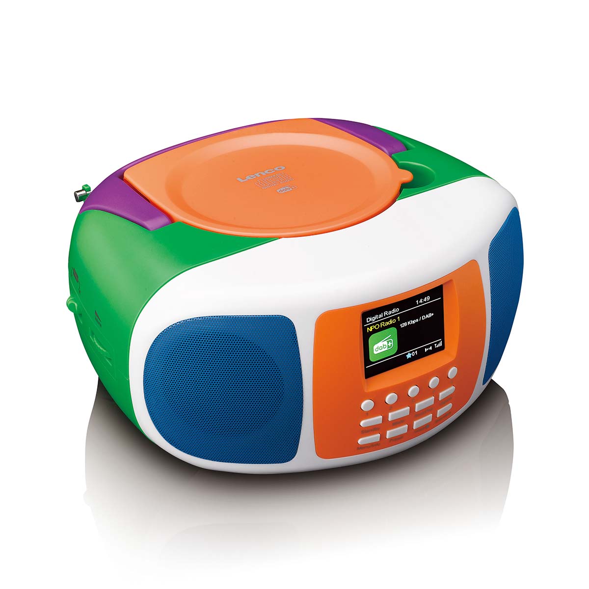 Tragbares DAB+/FM-Radio mit Bluetooth®, CD-Player und großem LCD-Farbdisplay