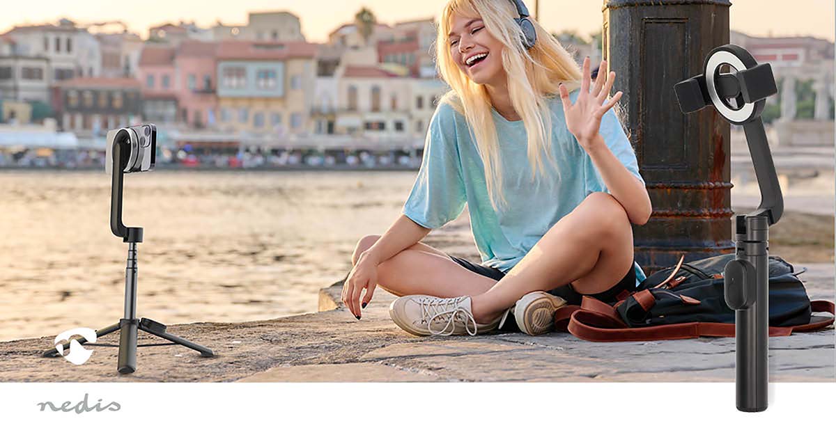 Bluetooth selfie Stick | Bluetooth® version: 5.0 | Maximale Bildschirmgröße: 7 " | Gefaltete Länge: 17 cm | Ungefalteten Länge: 61 cm | max. Gewichtskapazität: 1000 g | Batteriebetrieben