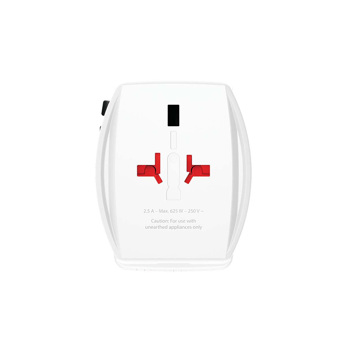 2-poliger Weltreise-Adapter mit integriertem Dual-USB-Ladegerät (1x USB C & 1 x USB) 45 Watt Power Delivery